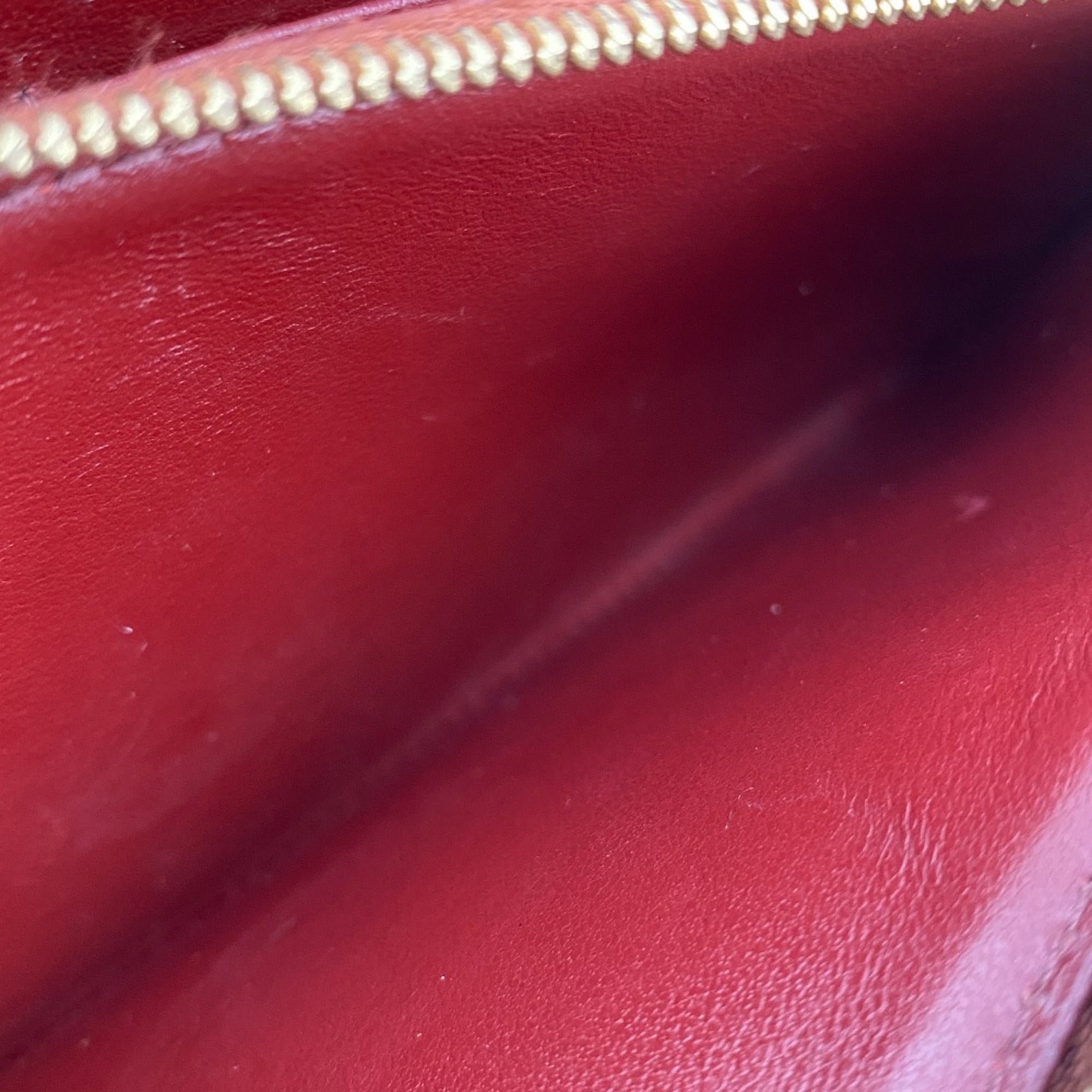 Celine Bordeaux Leather Long Wallet (Bi-Fold)