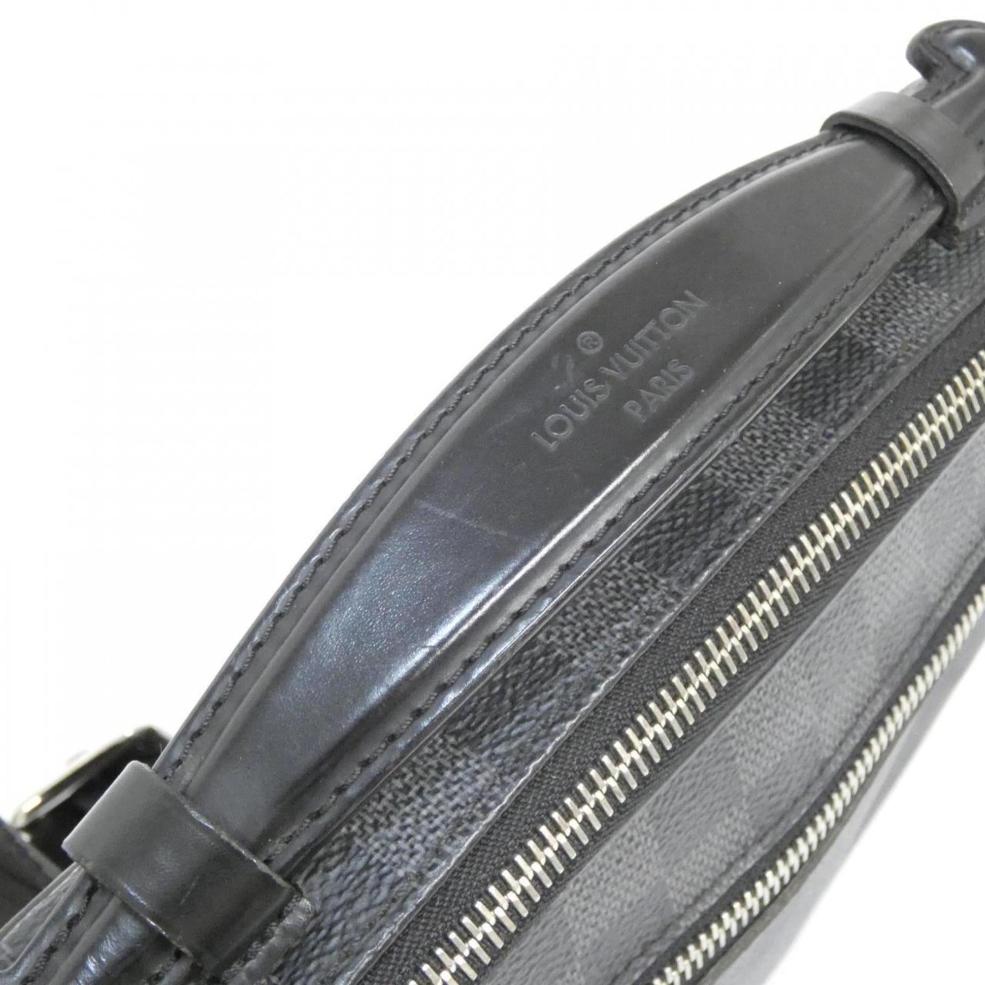 Louis Vuitton Black Graphite Coated Canvas Shoulder Bag