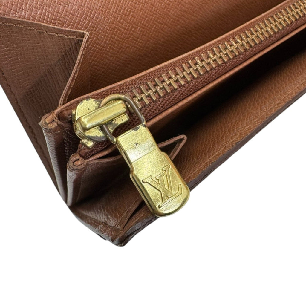 Louis Vuitton Brown Monogram Long Wallet