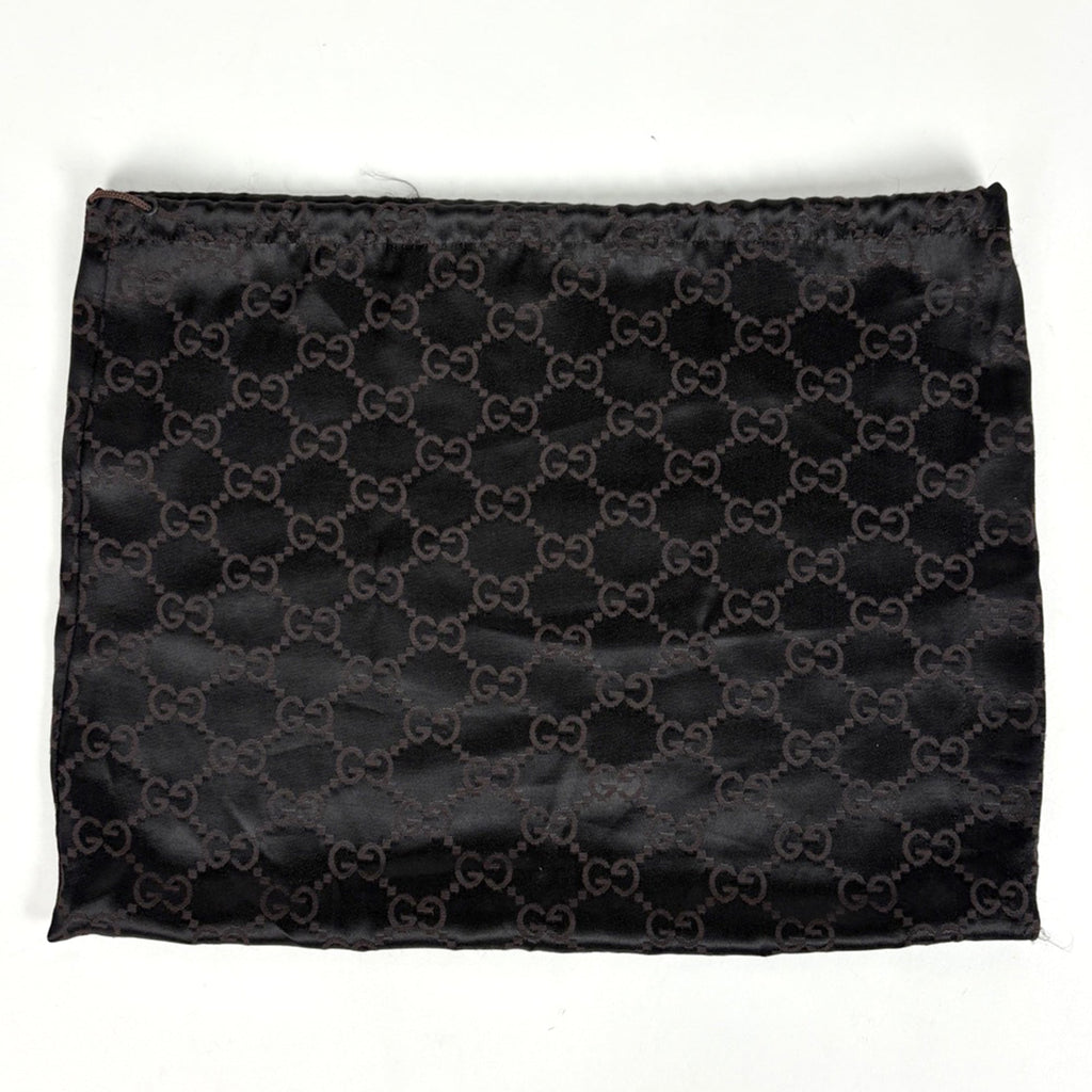 Gucci Black Gg Canvas Leather Shoulder Bag (Pre-Owned)