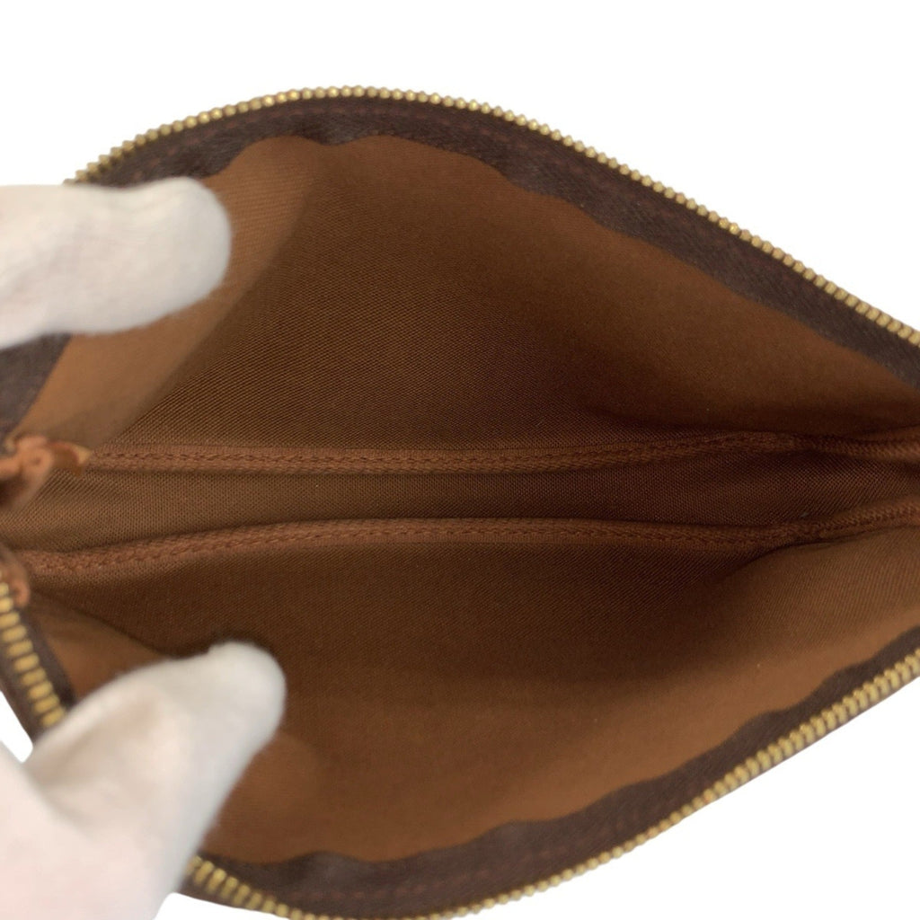 Louis Vuitton Brown Pvc Leather Handbag Pochette Pouch