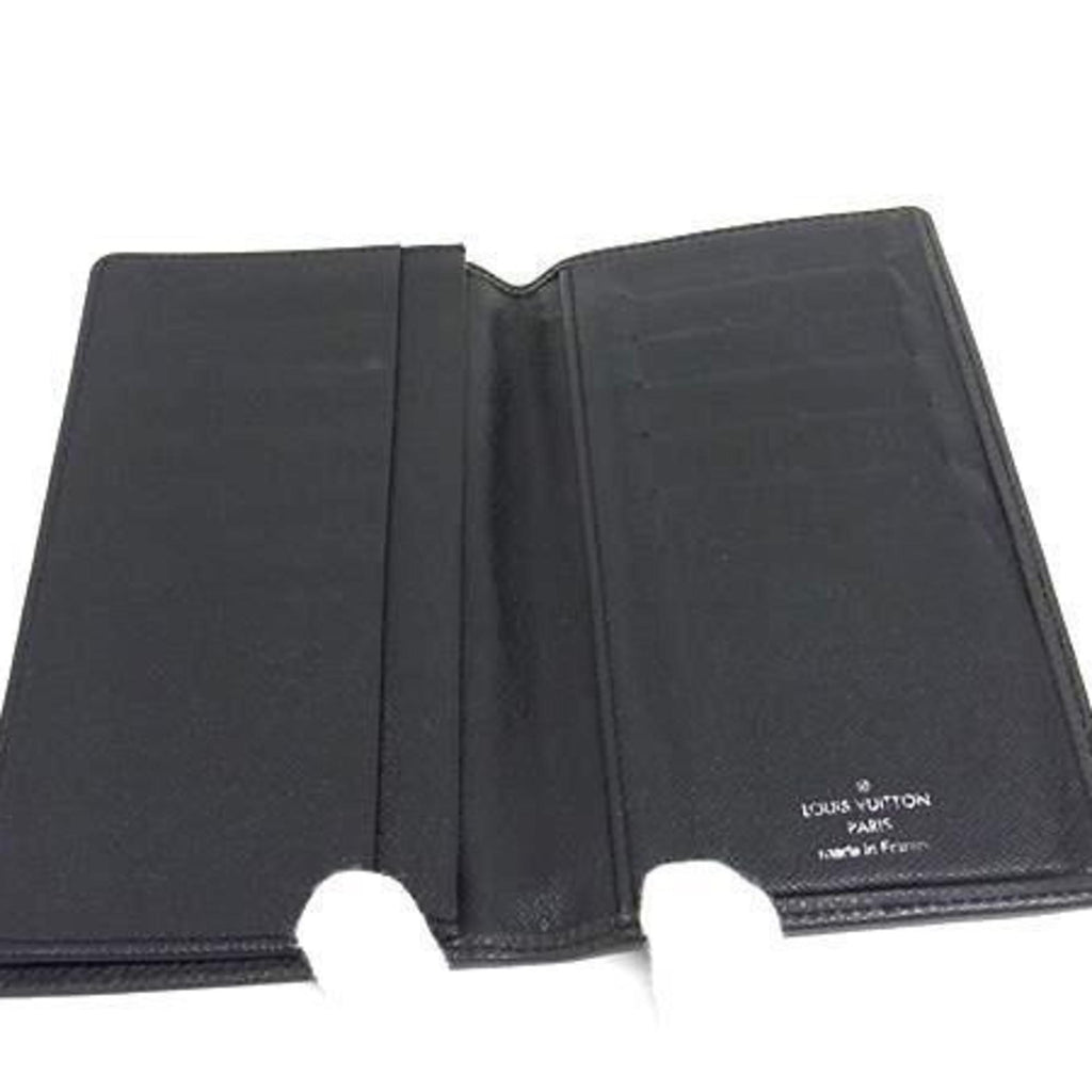 Louis Vuitton Ardoise Black Taiga Leather Long Wallet