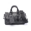 Louis Vuitton Black Gray Pvc Coated Canvas Monogram Eclipse Leather Handbag