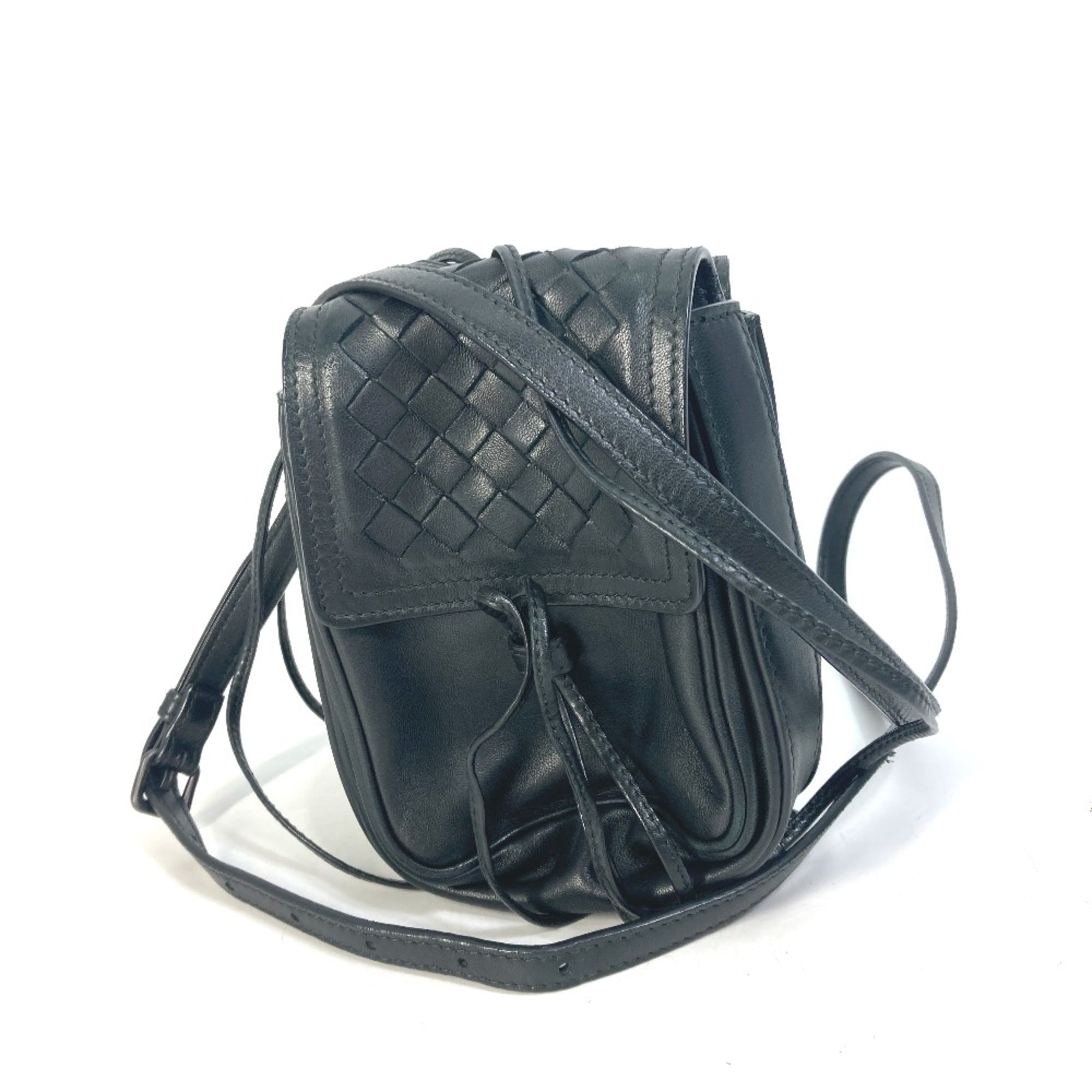 Bottega Veneta Black Leather Shoulder Bag