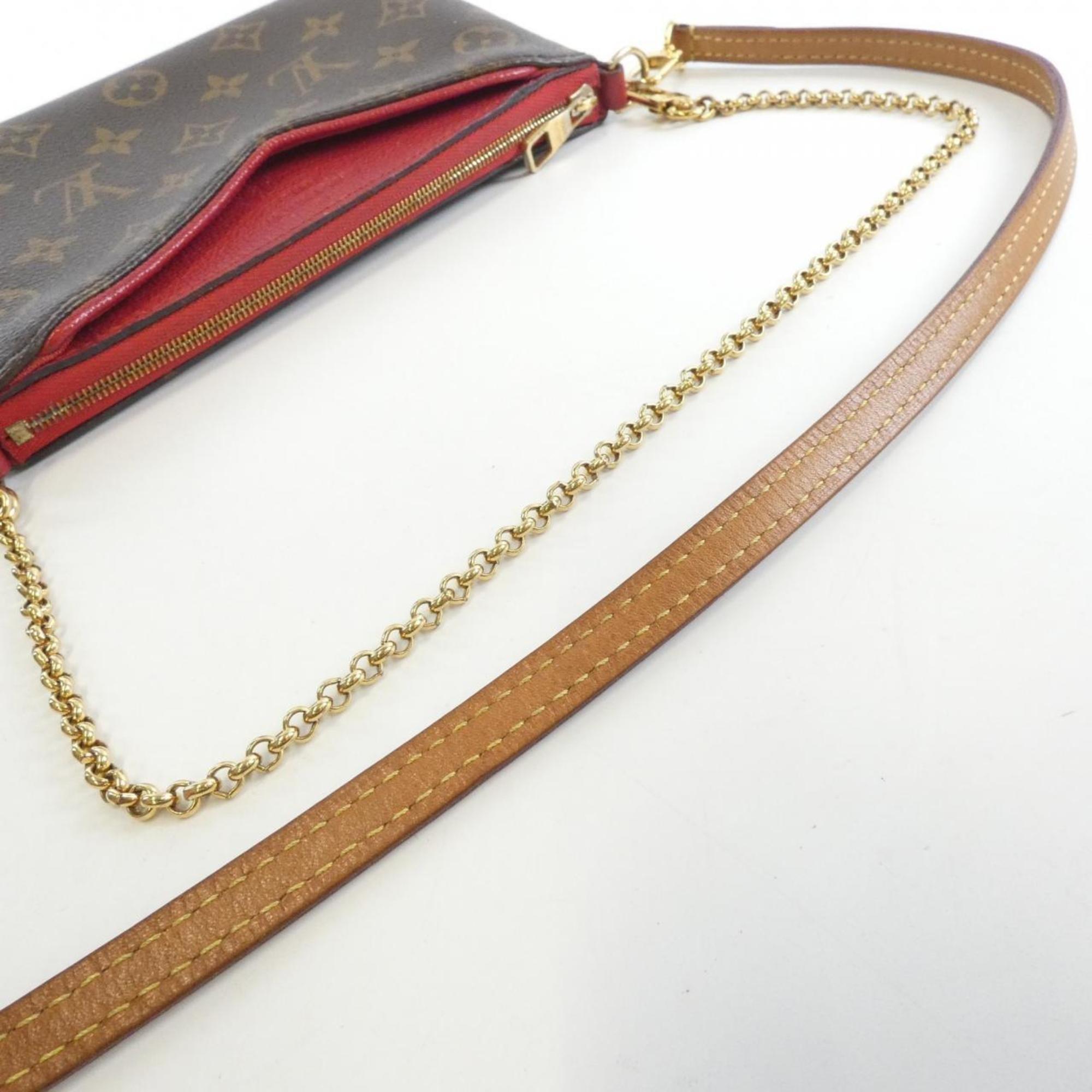 Louis Vuitton Brown Coated Canvas Shoulder Bag
