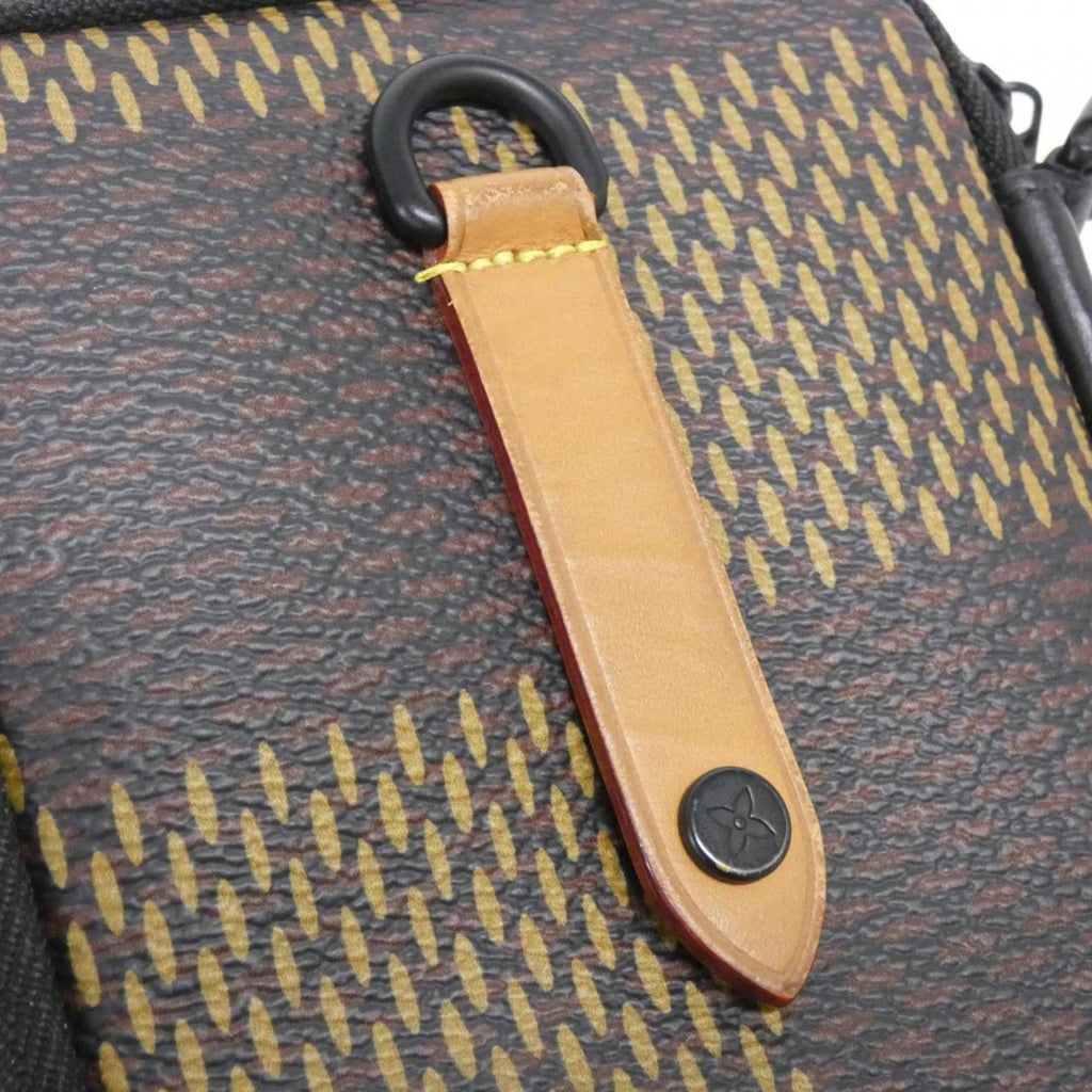 Louis Vuitton Black Brown Coated Canvas Phone Wallet