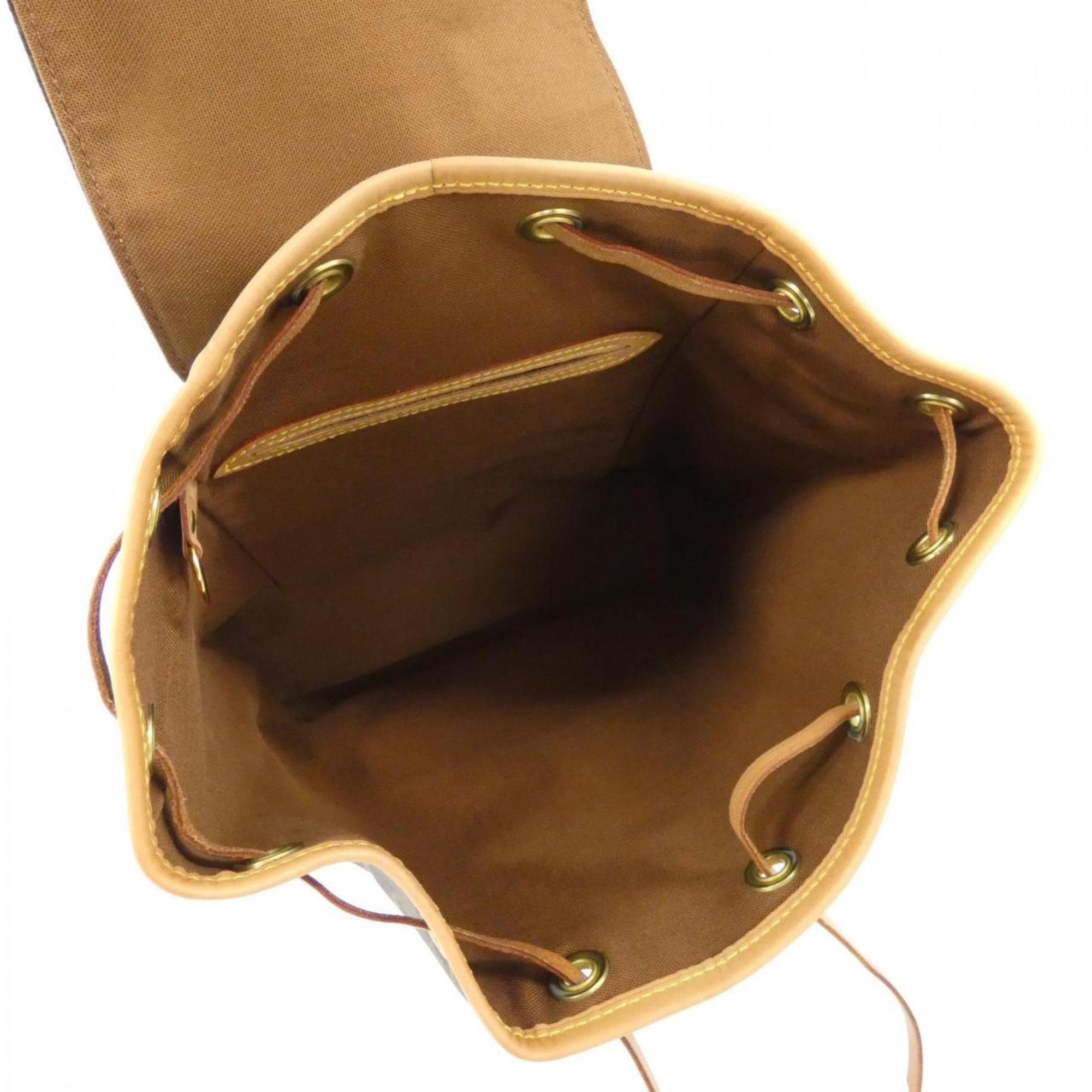 Louis Vuitton Marron Coated Canvas Backpack