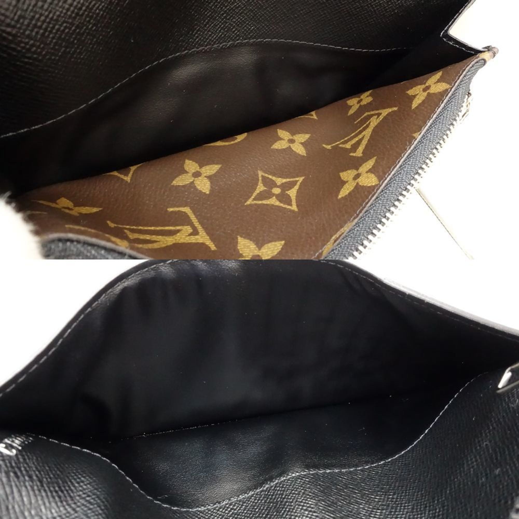Louis Vuitton Black Brown Monogram Macassar Canvas Long Wallet