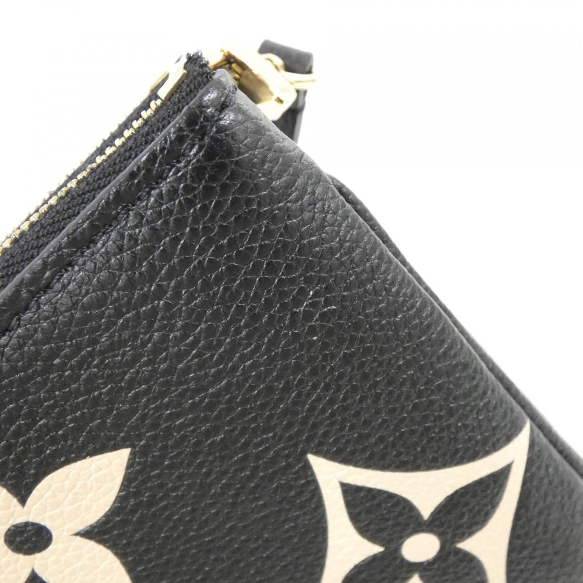 Louis Vuitton Monogram Empreinte Beige Black Leather Pochette Shoulder Bag
