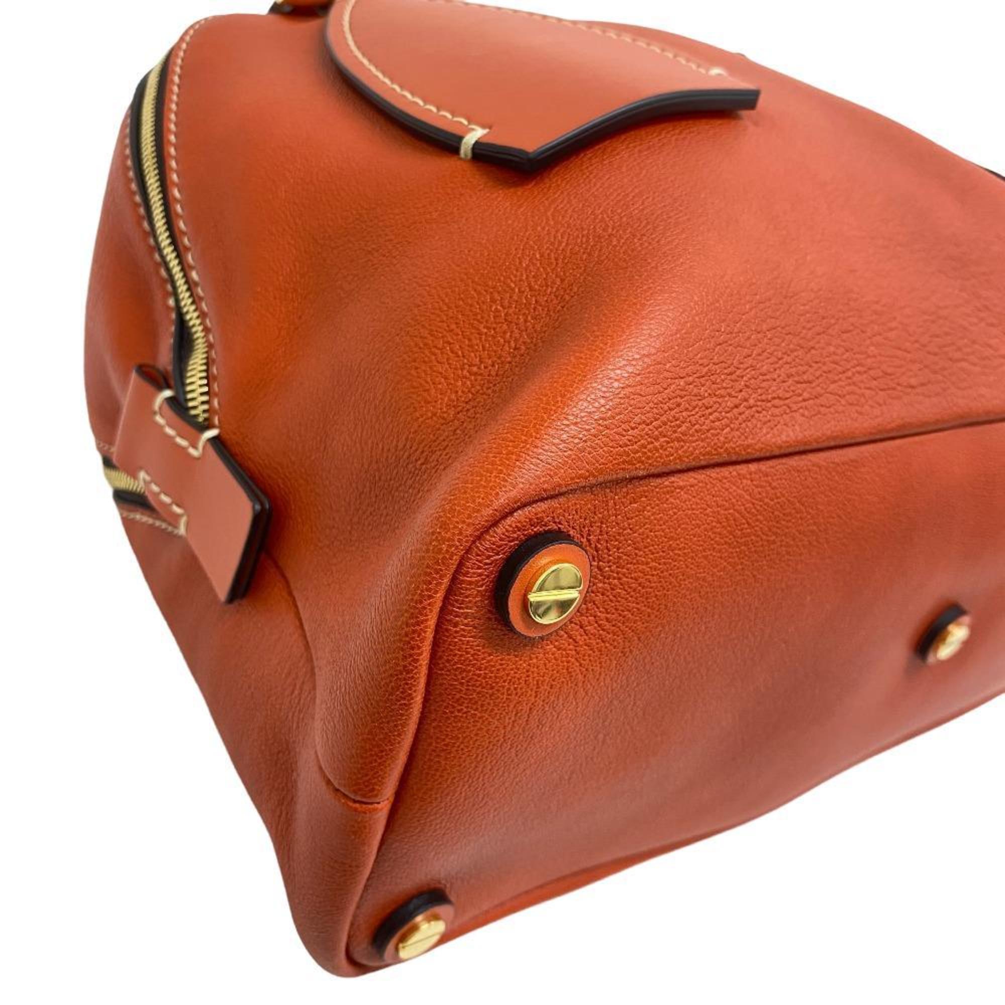 Chloé Orange Leather Handbag Shoulder Bag (Pre-Owned)