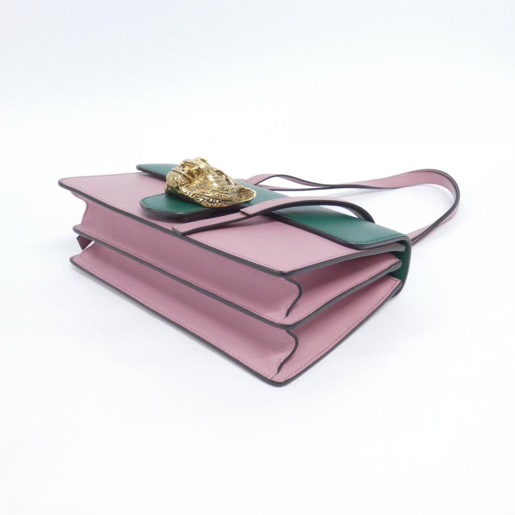 Gucci Green Pink Leather Shoulder Bag (Pre-Owned)