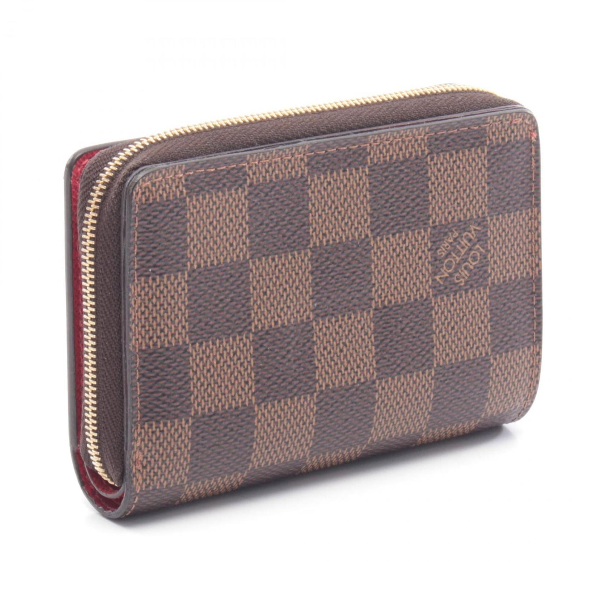 Louis Vuitton Brown Damier Canvas Red Color Damier Canvas Wallet