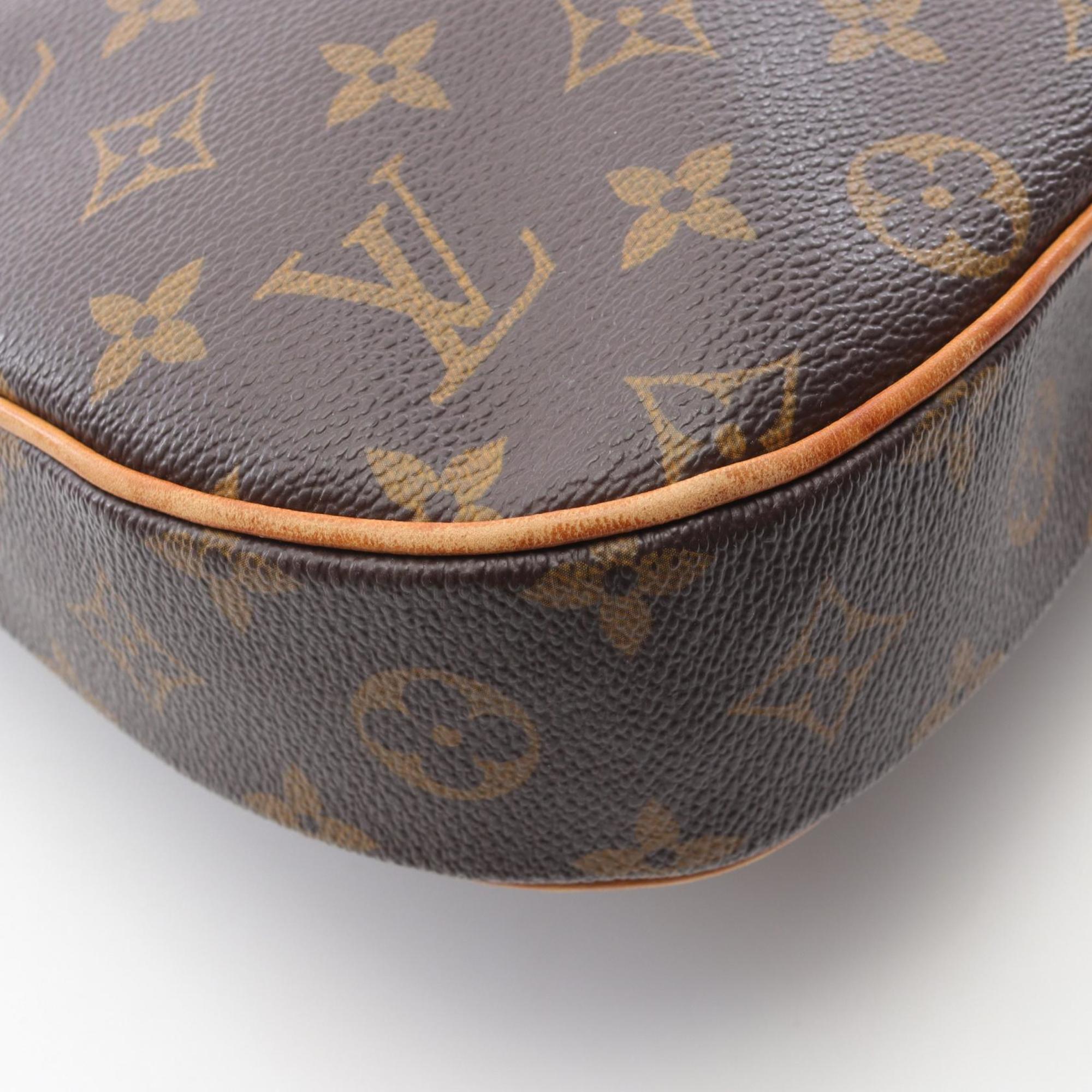 Louis Vuitton Brown Coated Canvas Leather Shoulder Bag