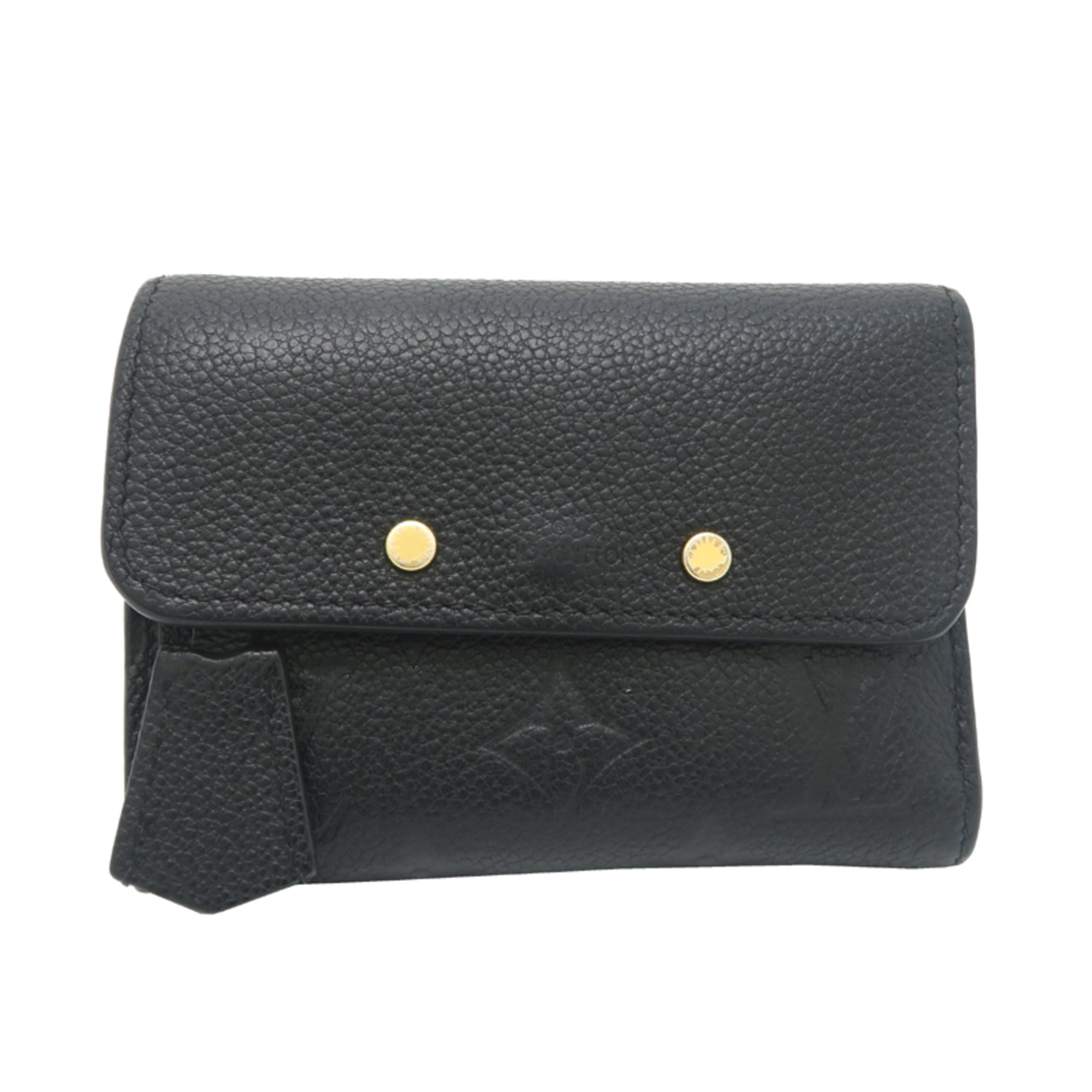 Louis Vuitton Black Noir Monogram Empreinte Wallet (Tri-Fold)