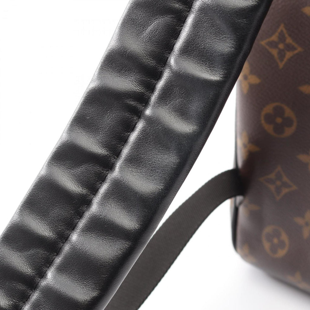 Louis Vuitton Black Brown Monogram Macassar Coated Canvas Leather Backpack