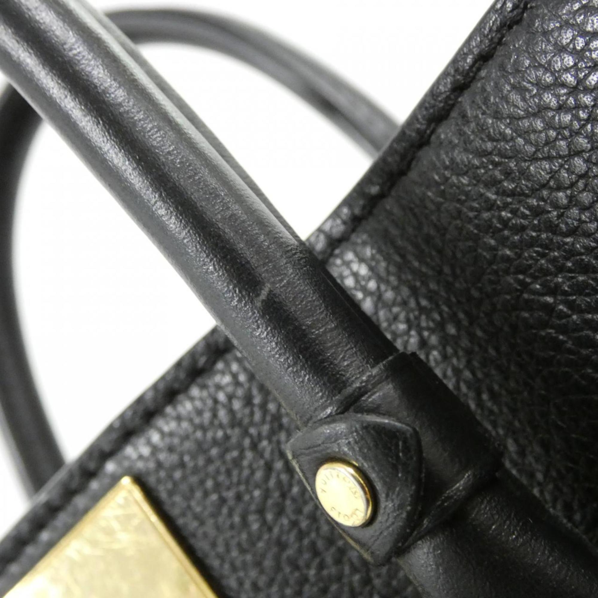Louis Vuitton Black Coated Canvas Leather Handbag