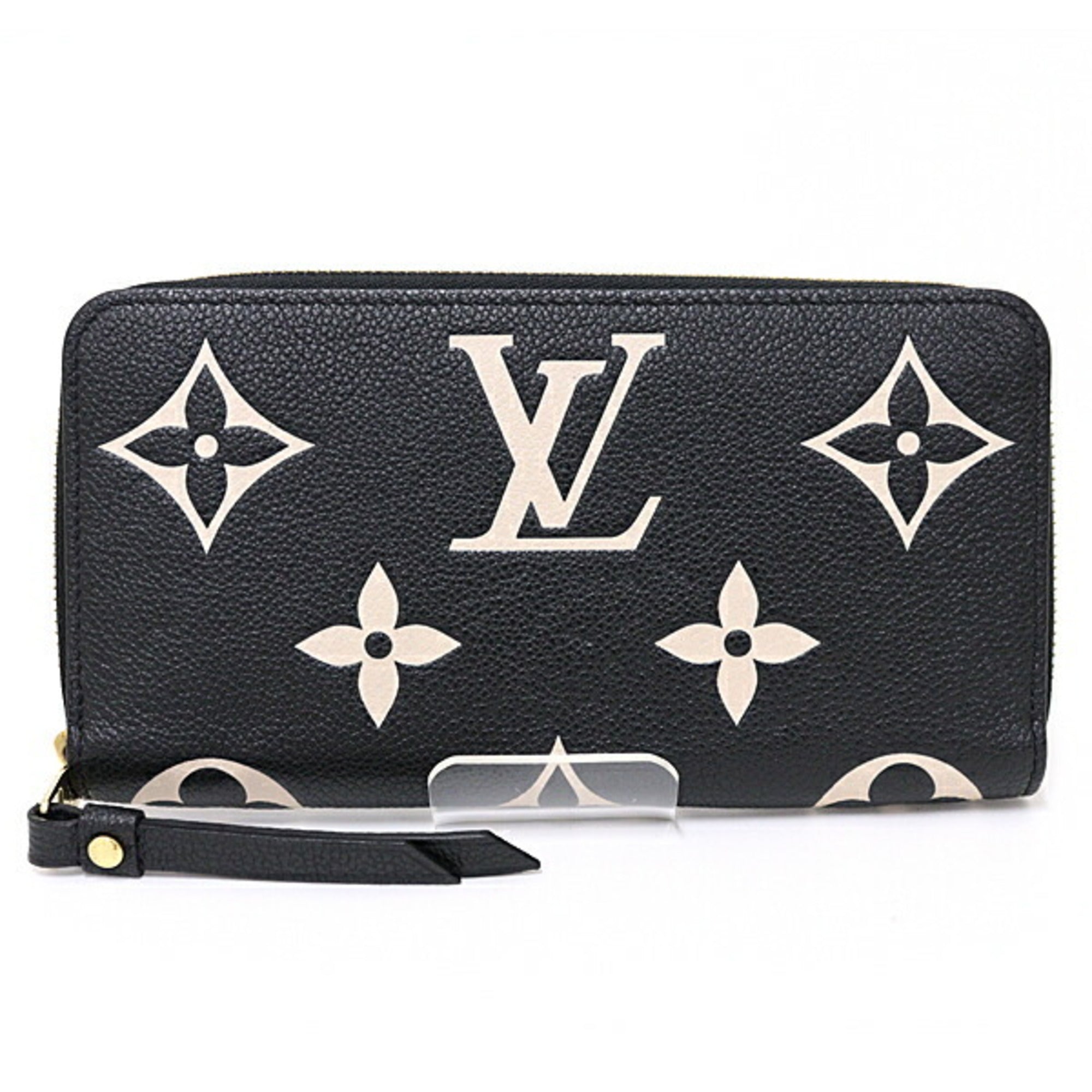 Louis Vuitton Beige Black Monogram Empreinte Leather Wallet