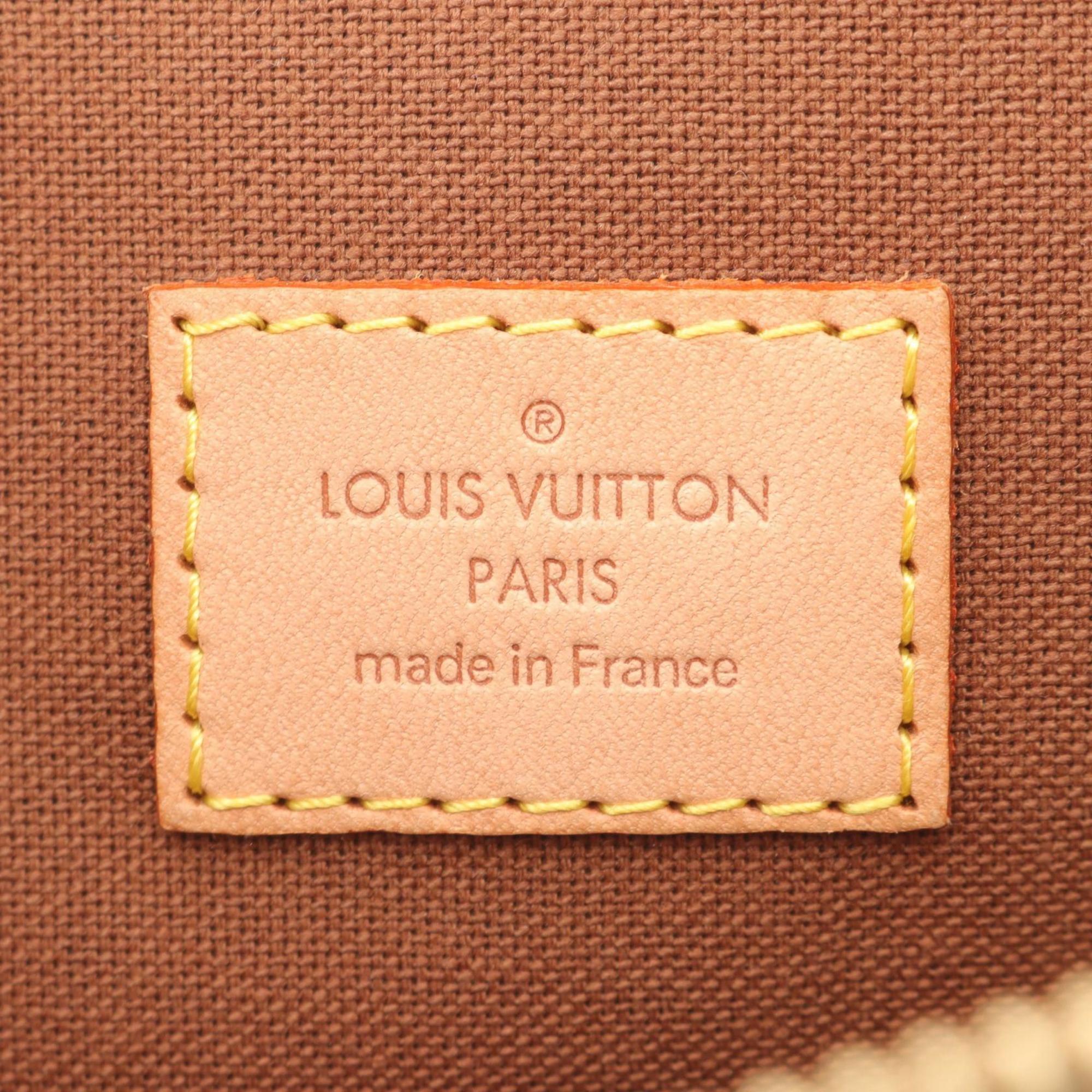 Louis Vuitton Monogram Brown Coated Canvas Leather Handbag