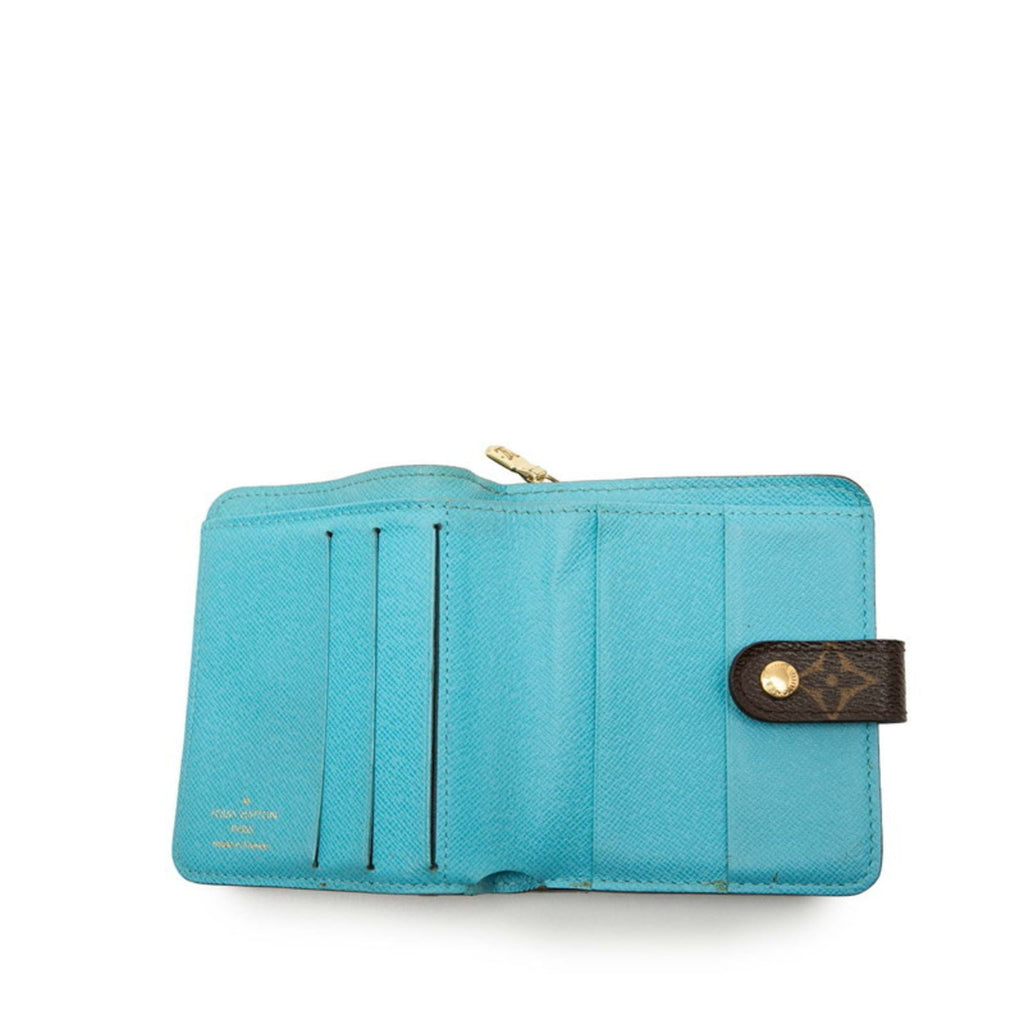 Louis Vuitton Blue Brown Monogram Pvc Leather Wallet