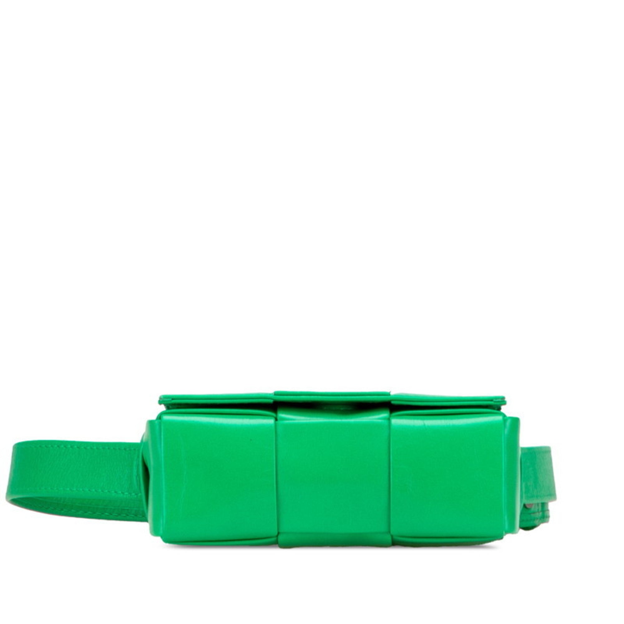 Bottega Veneta Green Leather Shoulder Bag