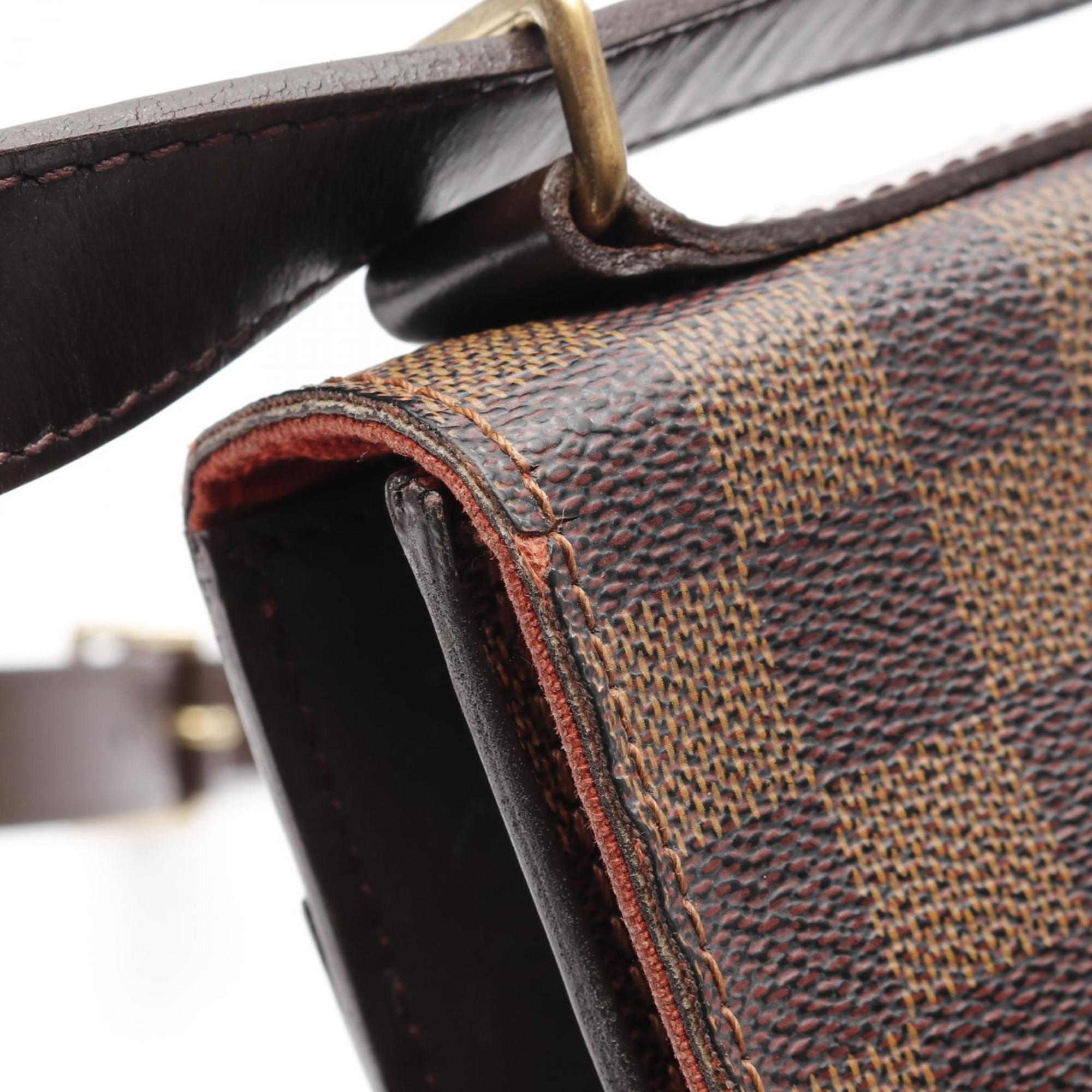 Louis Vuitton Brown Coated Canvas Shoulder Bag