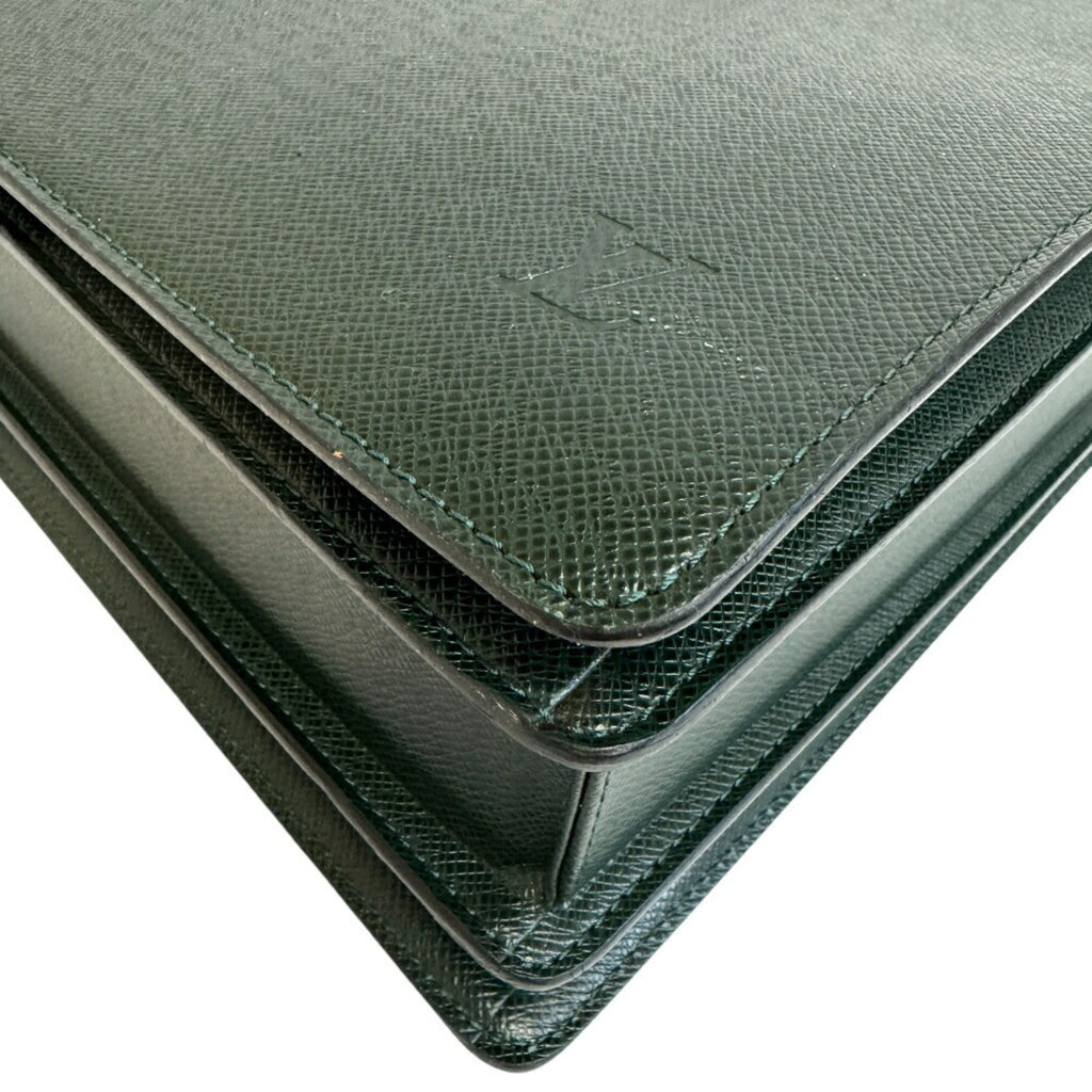 Louis Vuitton Taiga Green Taiga Leather Briefcase