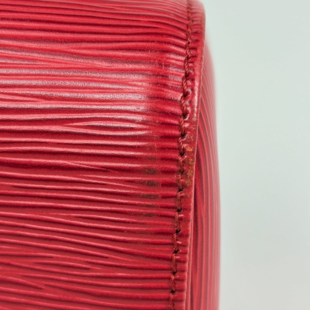 Louis Vuitton Castilian Red Epi Leather Boston Bag Handbag