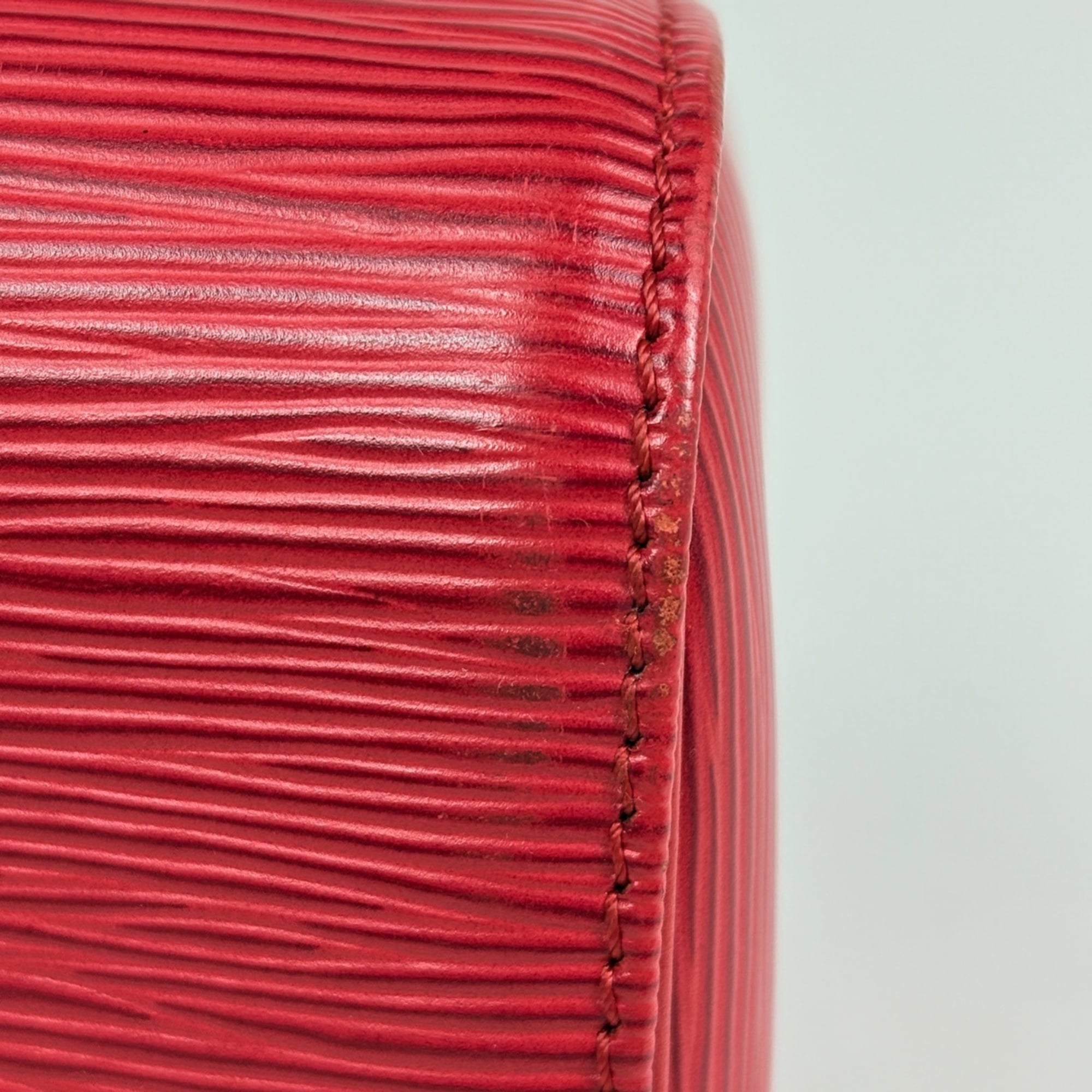 Louis Vuitton Castilian Red Epi Leather Boston Bag Handbag