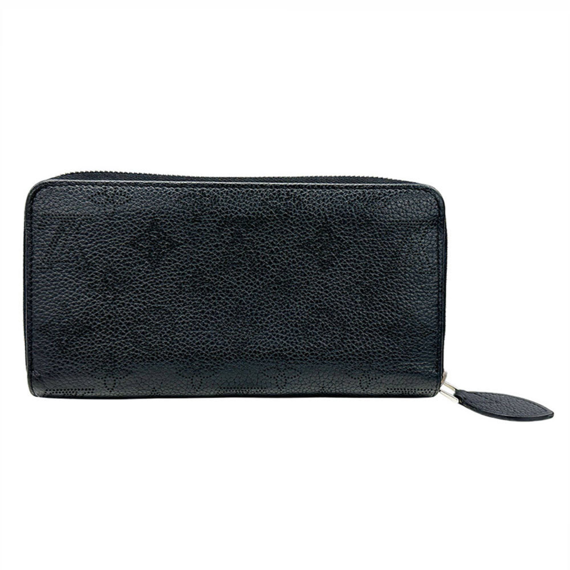 Louis Vuitton Black Noir Mahina Leather Long Wallet