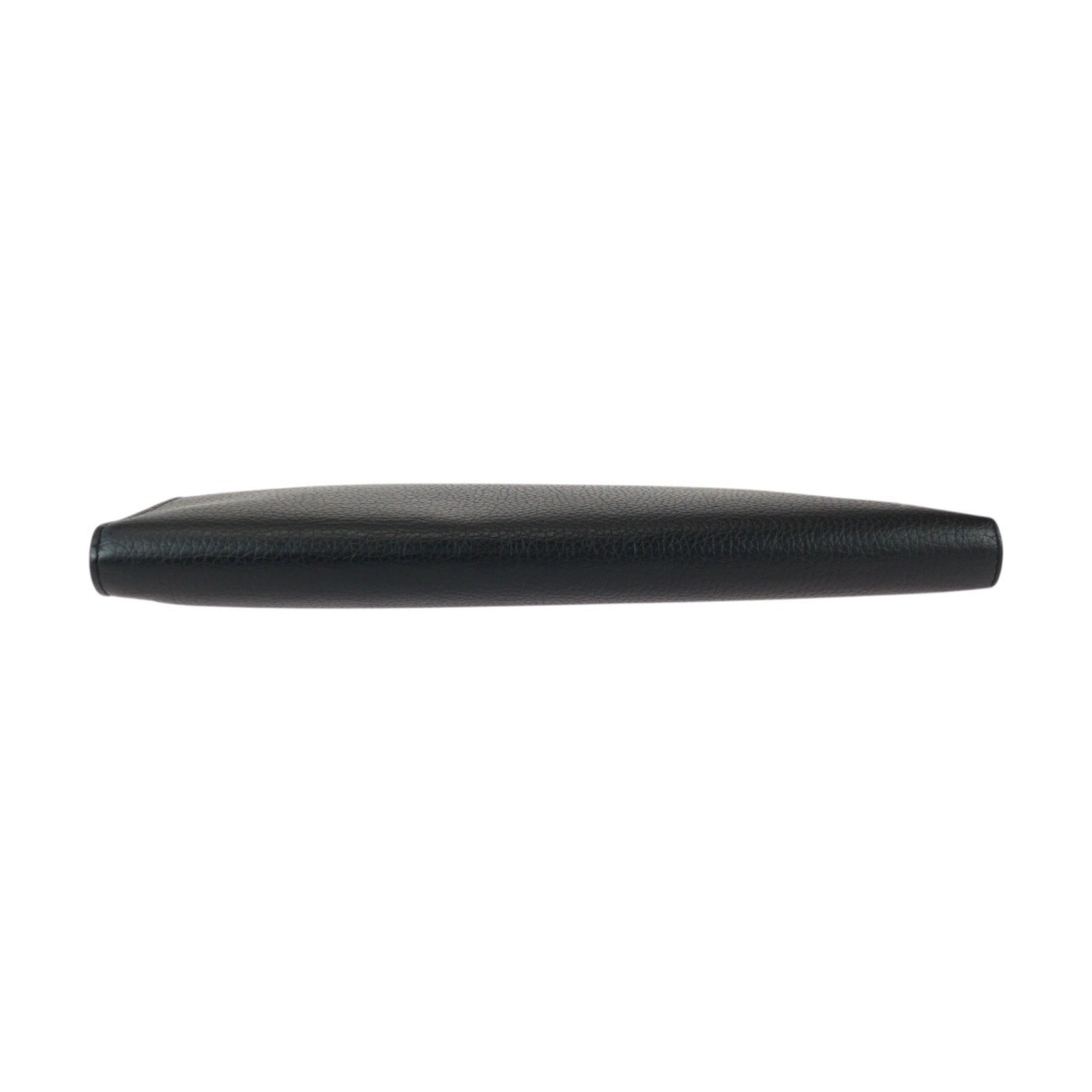 Louis Vuitton Black Noir Leather Clutch Bag Pochette