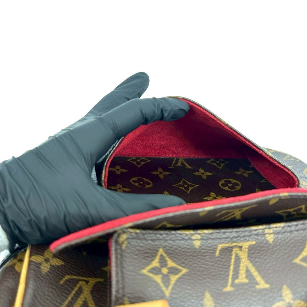 Louis Vuitton Brown Leather Pvc Boston Bag Handbag
