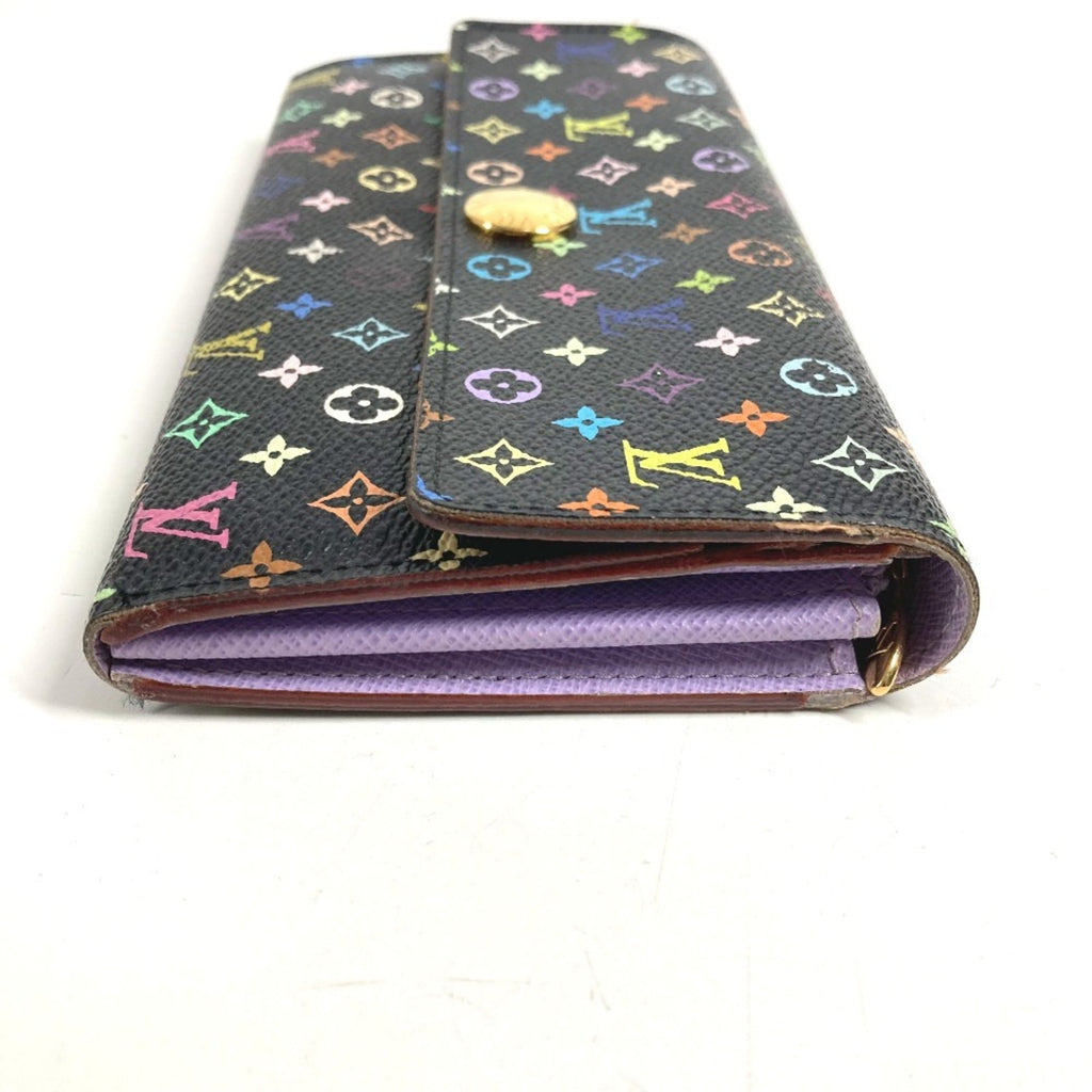 Louis Vuitton Black Multi-Color Purple Monogram Multicolore Canvas Chain/Shoulder Wallet
