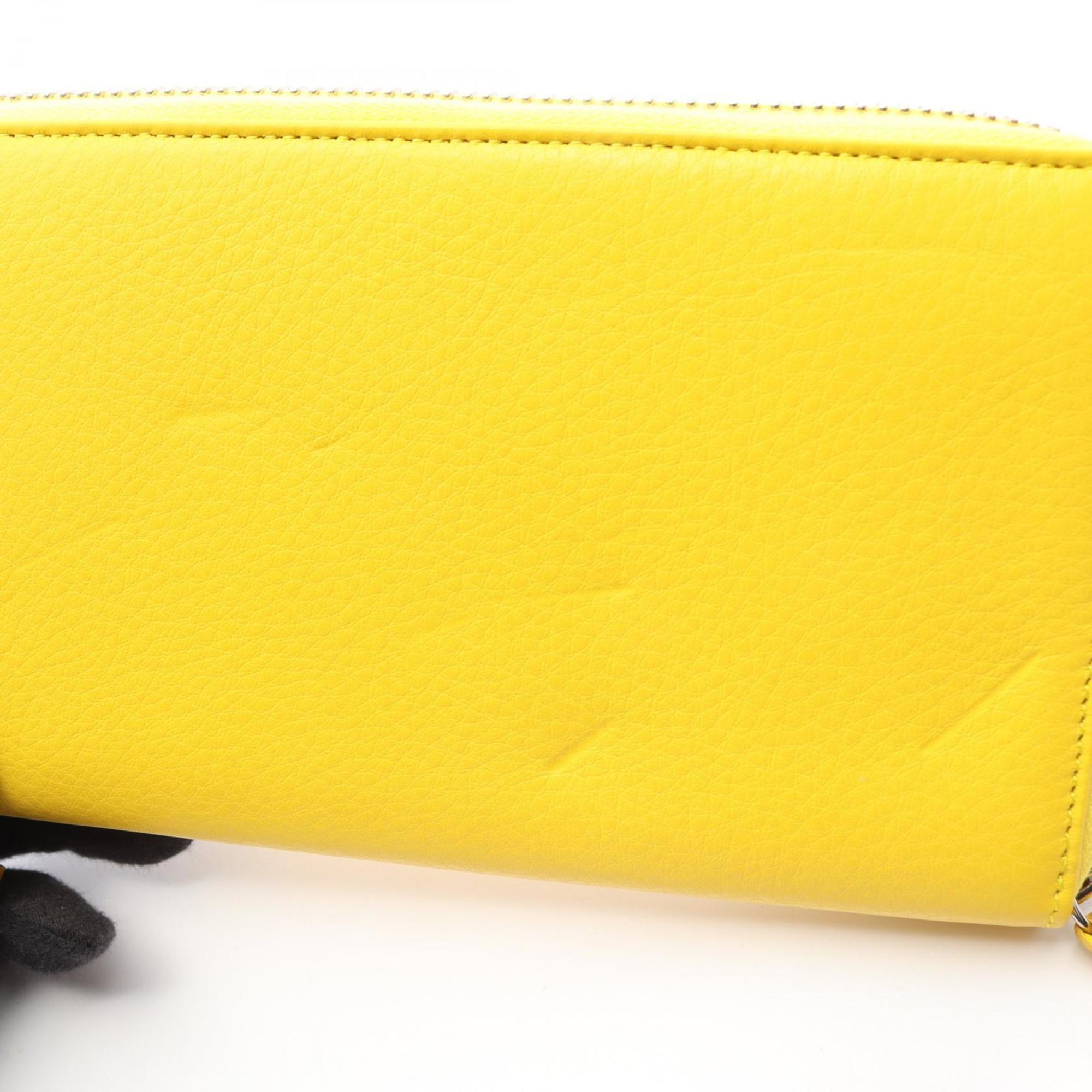 Balenciaga Yellow Leather Long Wallet (Bi-Fold)
