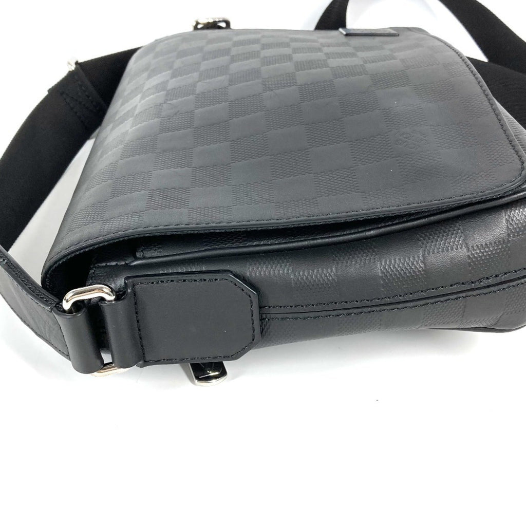 Louis Vuitton Black Noir Damier Infini Messenger Bag Shoulder Bag