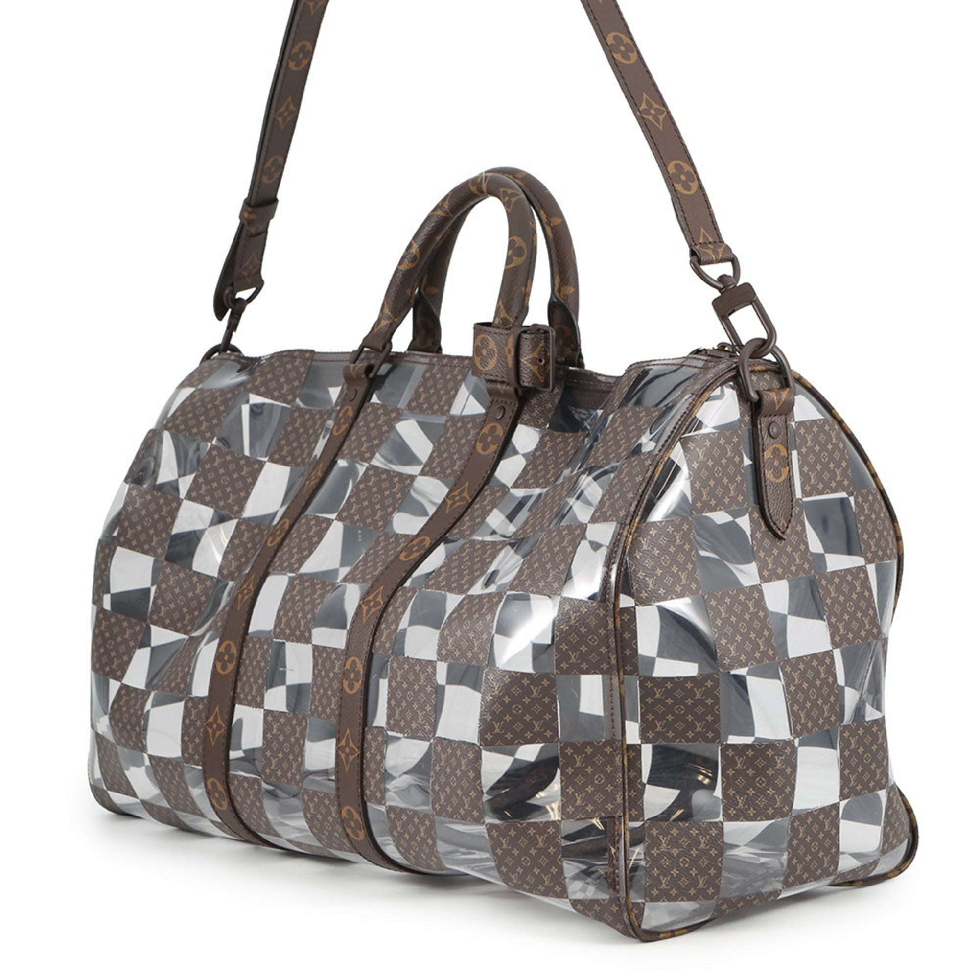 Louis Vuitton Brown Clear Pvc Boston Bag