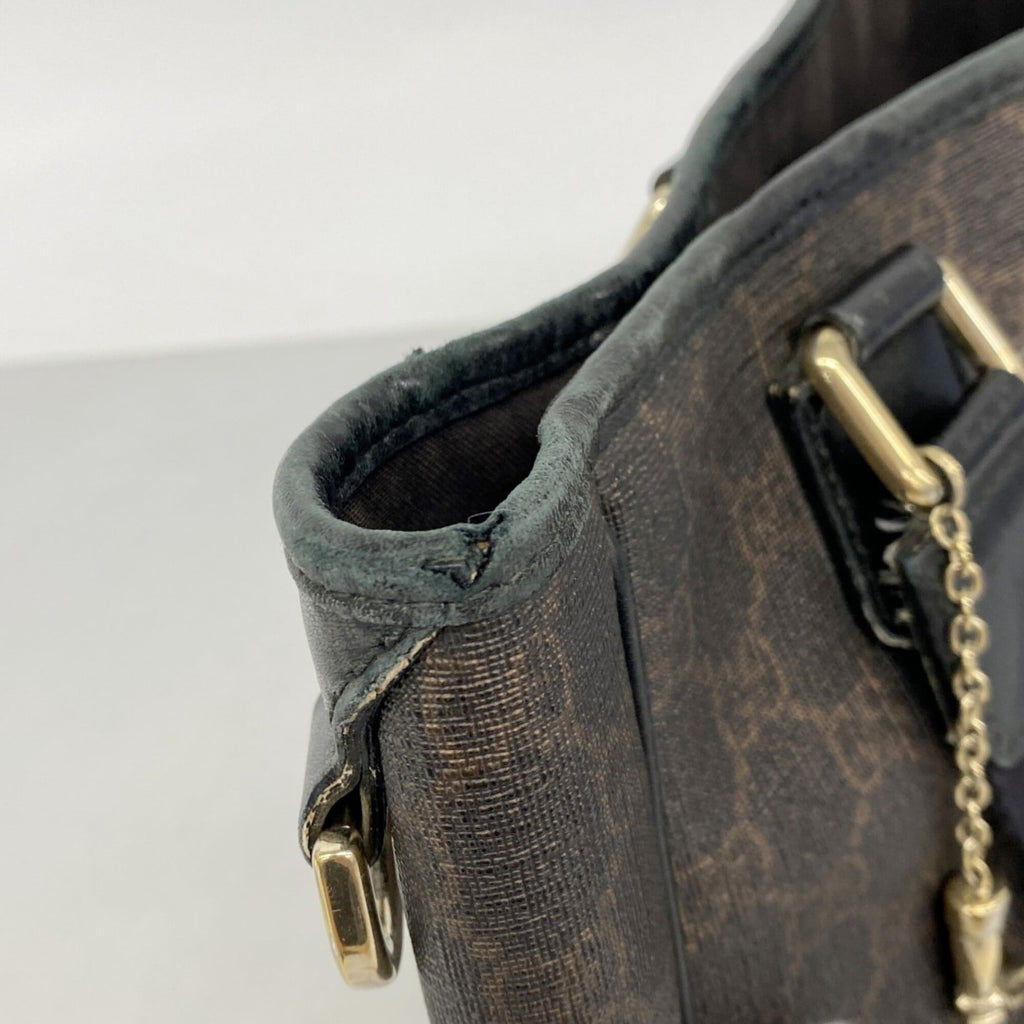Gucci Black Brown Pvc Tote Bag (Pre-Owned)