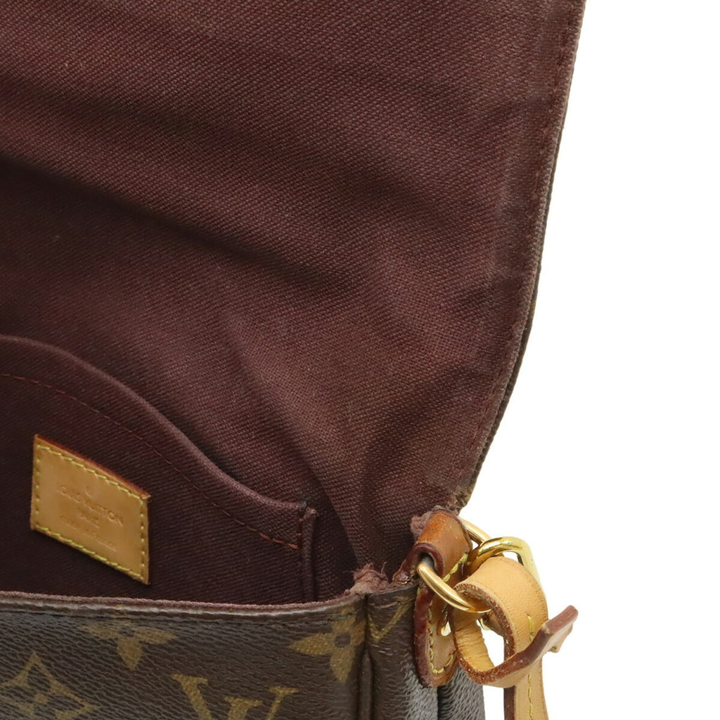 Louis Vuitton Brown Canvas Clutch Bag Pouch Shoulder Bag