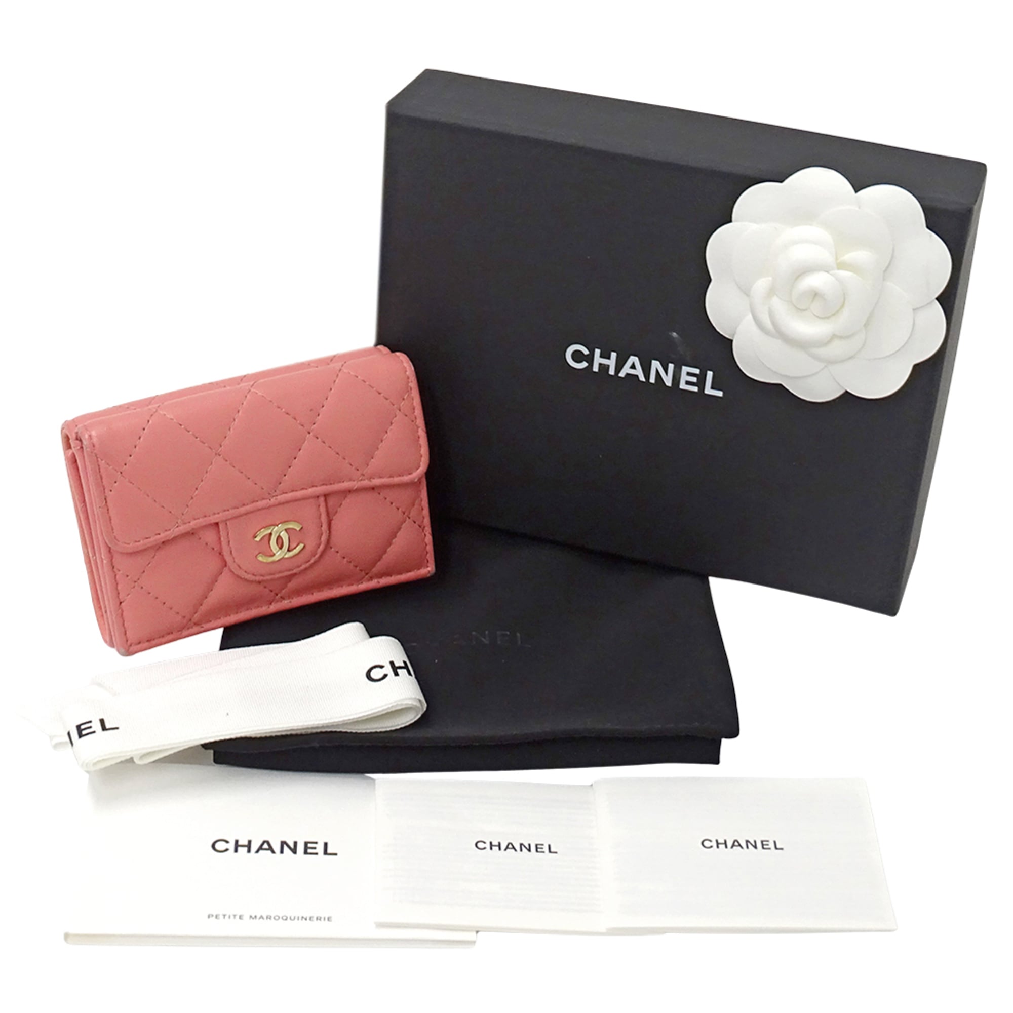 Chanel Pink Leather Wallet (Tri-Fold)