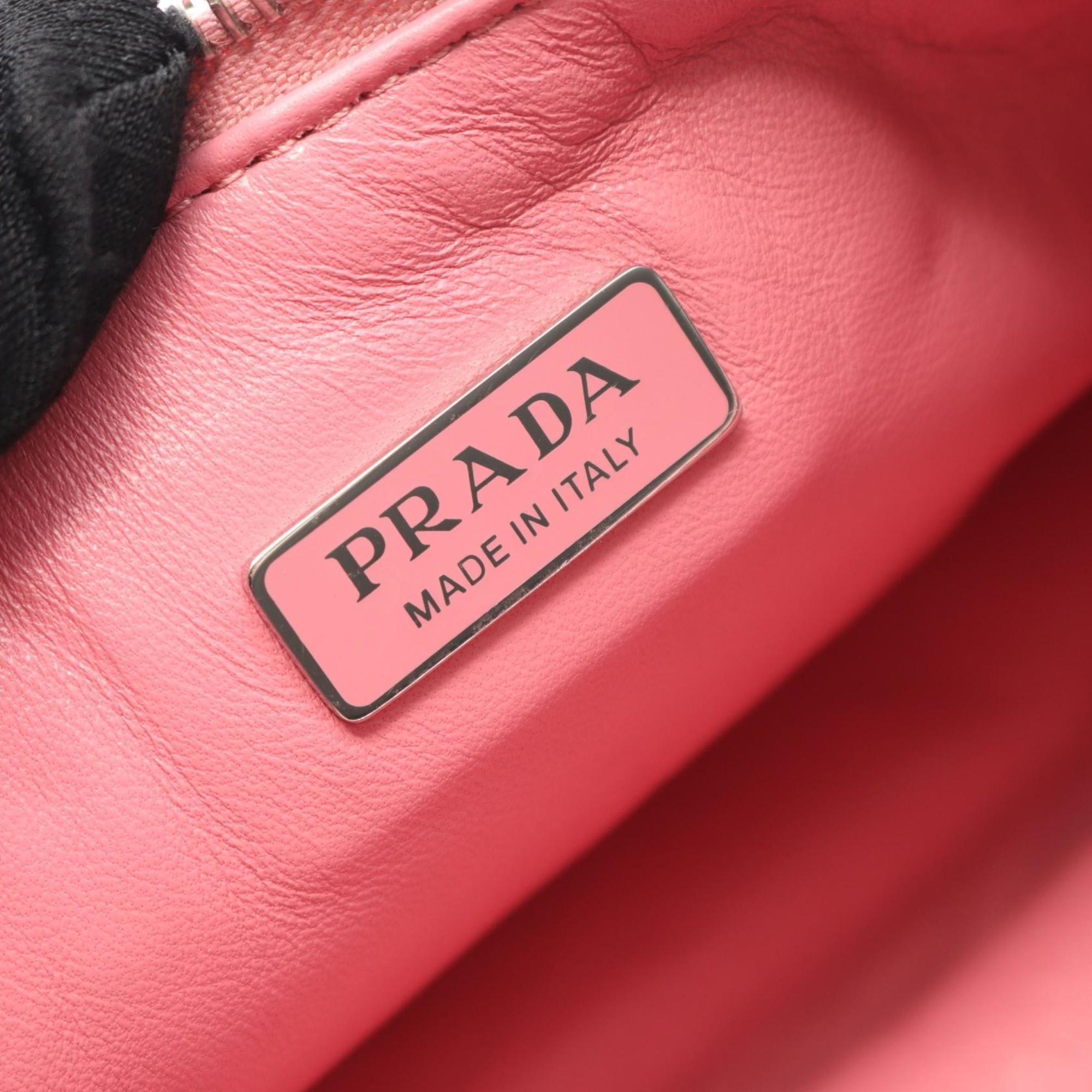 Prada Pink Leather Shoulder Bag