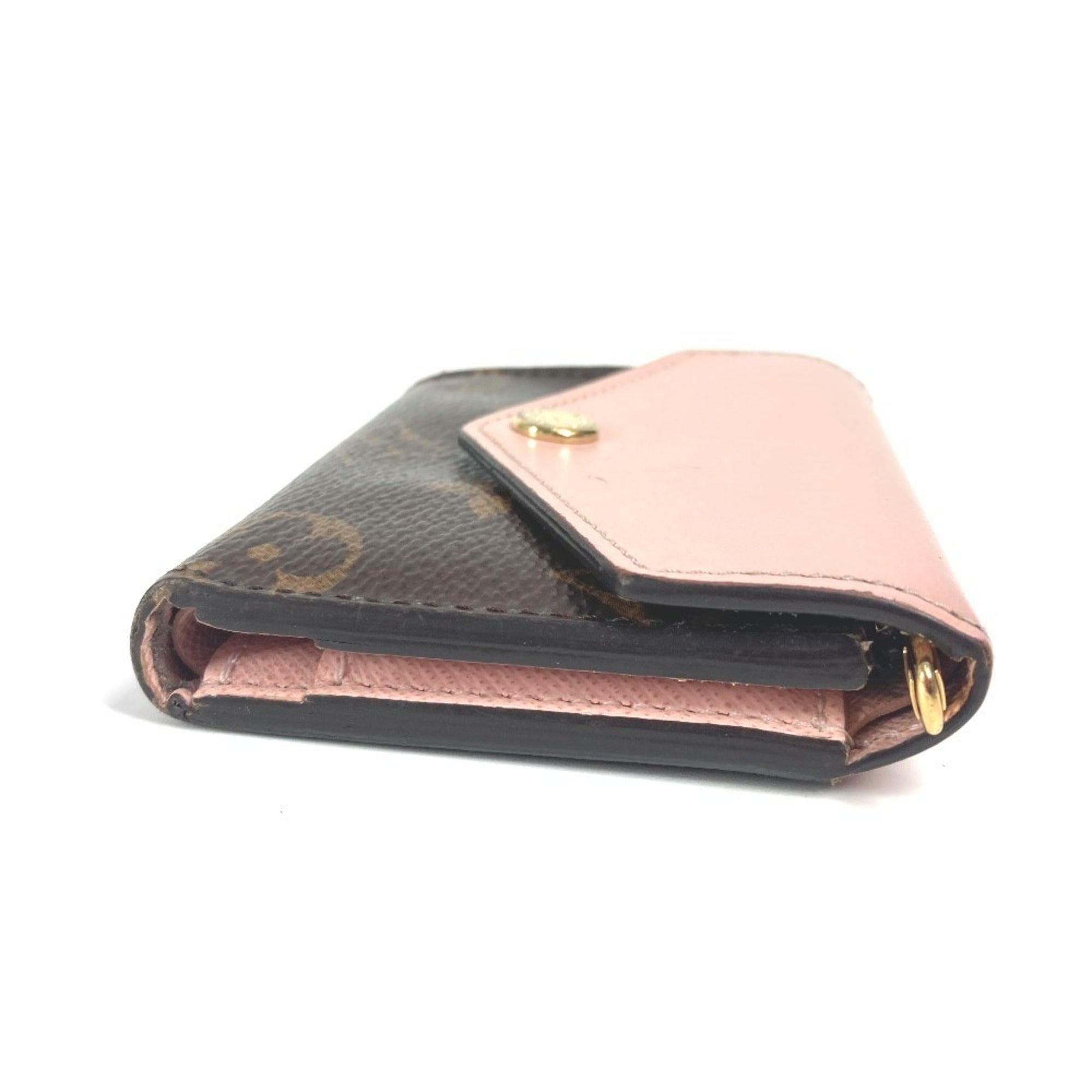 Louis Vuitton Monogram Brown Pink Rose Ballerine Monogram Wallet (Tri-Fold)