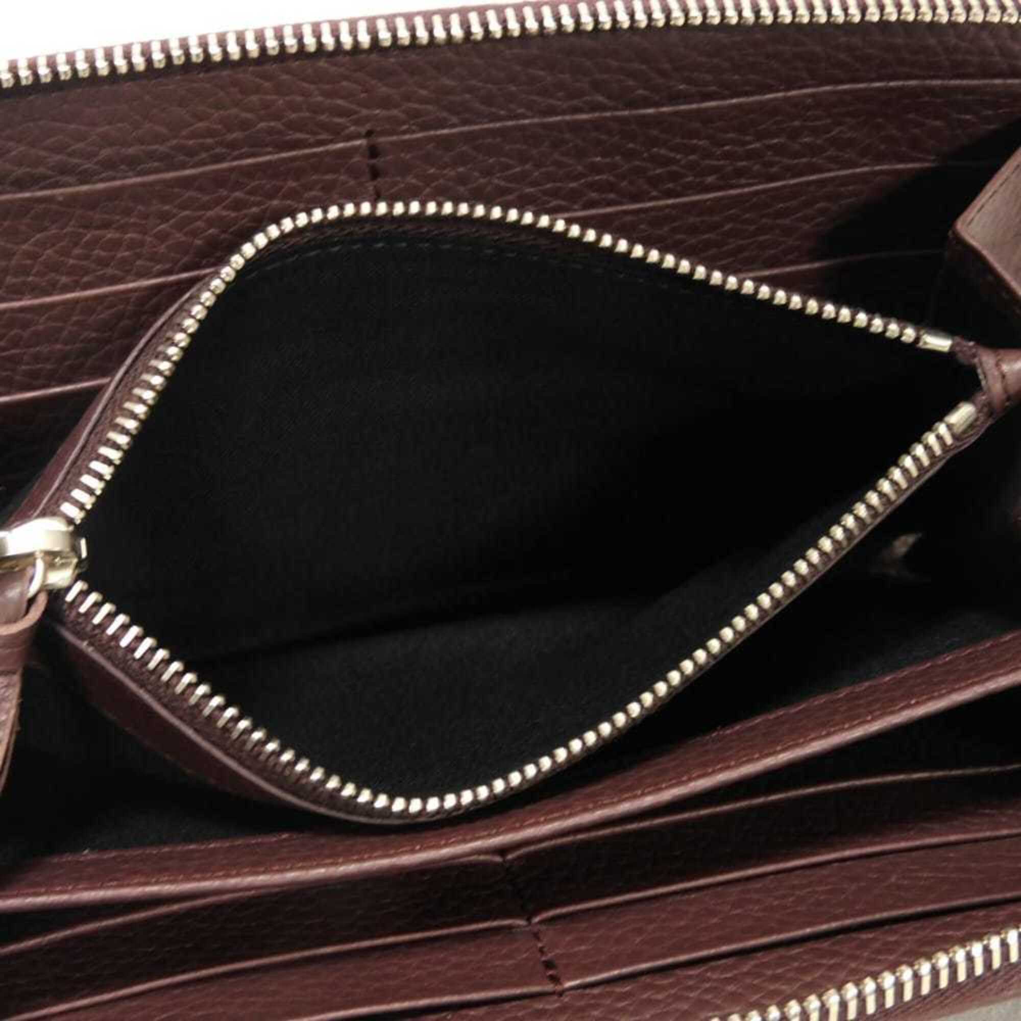 Balenciaga Bordeaux Leather Long Wallet (Bi-Fold)