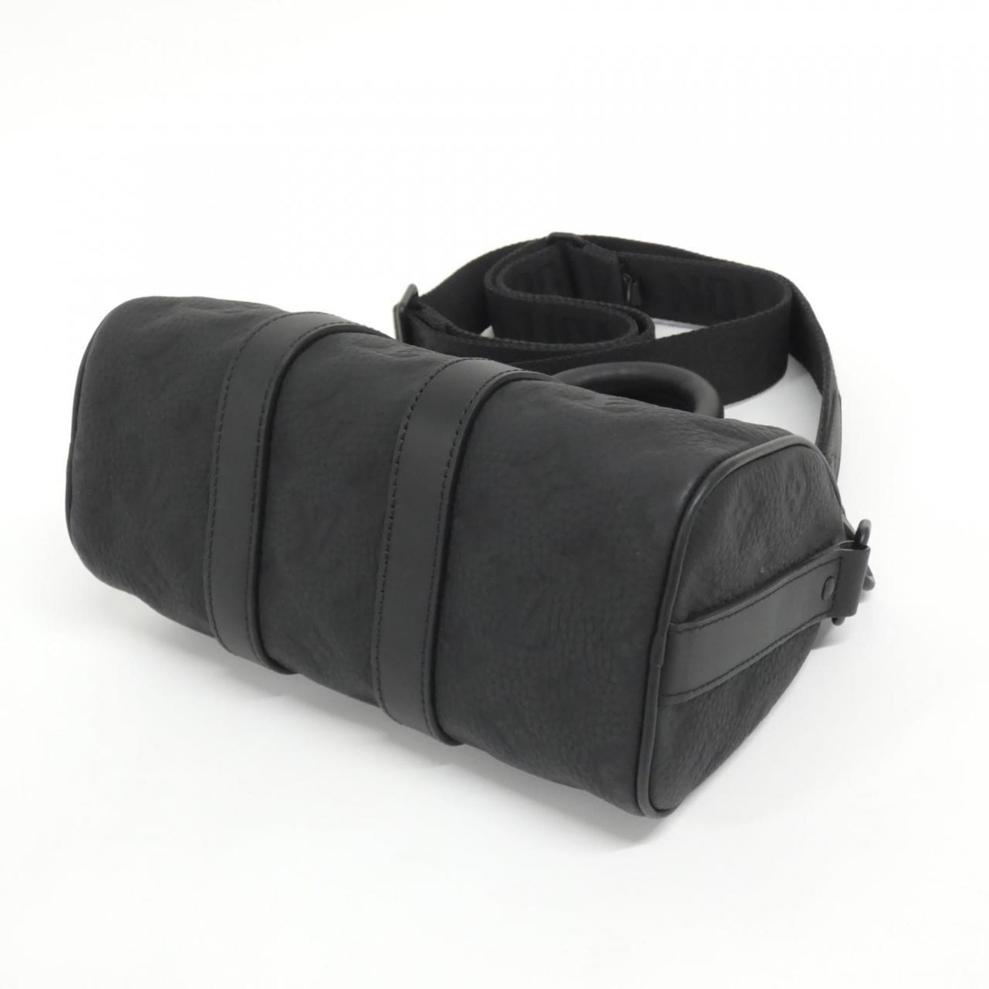 Louis Vuitton Taurillon Black Leather Boston Bag