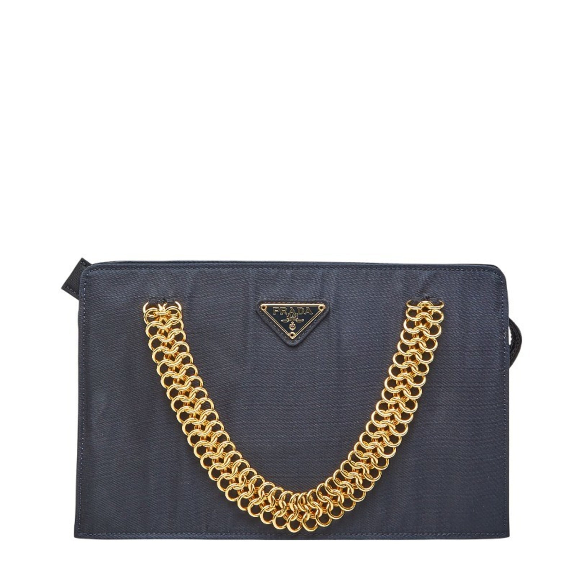 Prada Navy Nylon Handbag