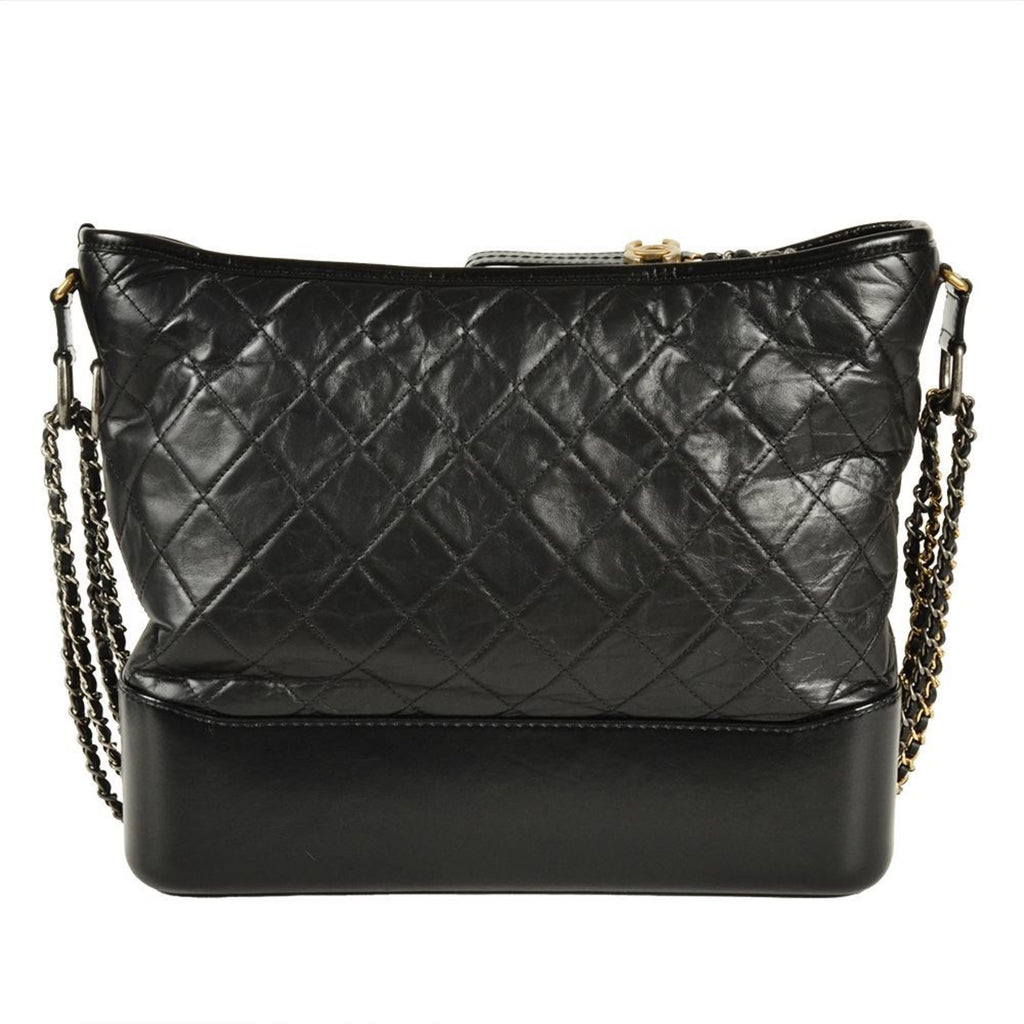 Chanel Gabriel Black Leather Shoulder Bag