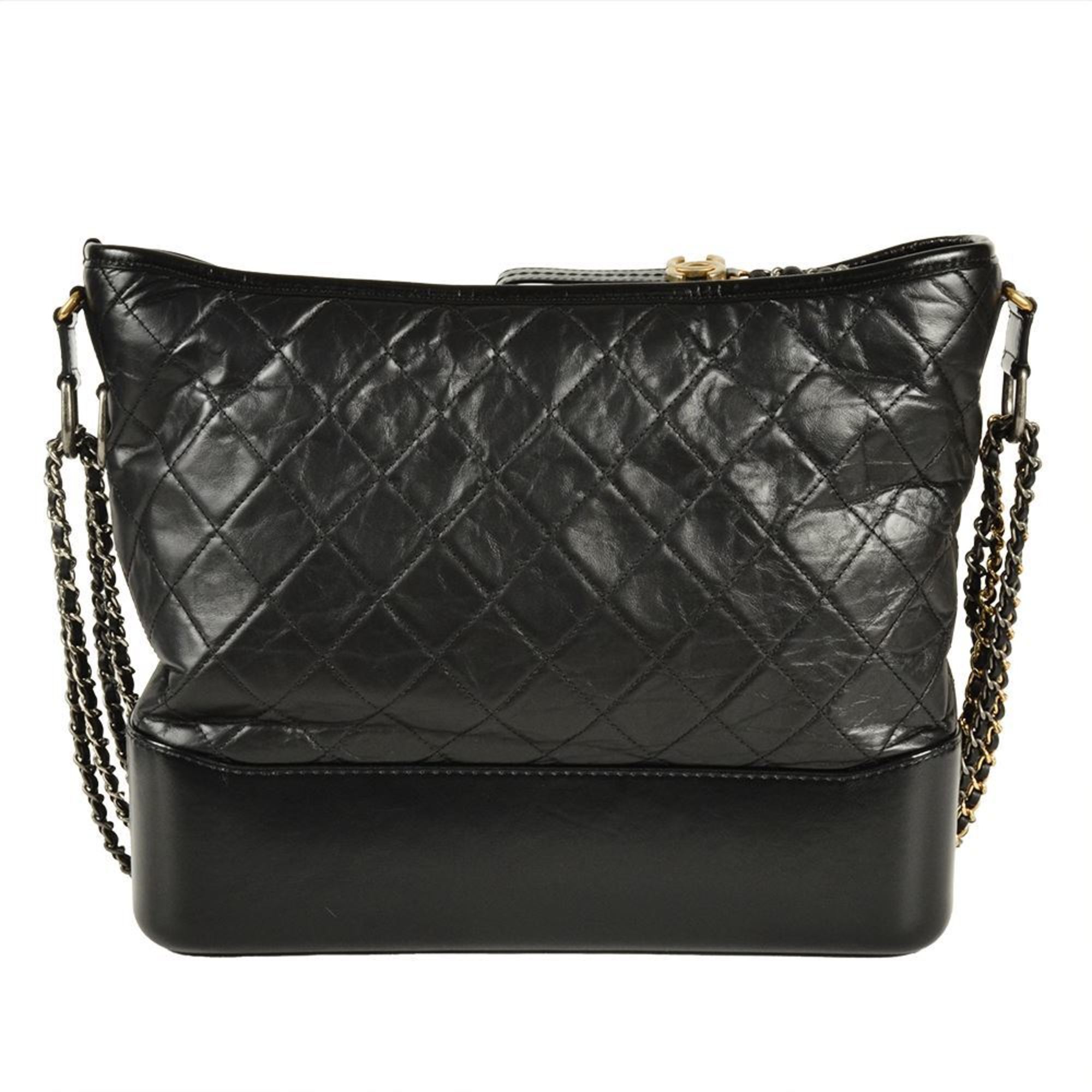 Chanel Gabriel Black Leather Shoulder Bag