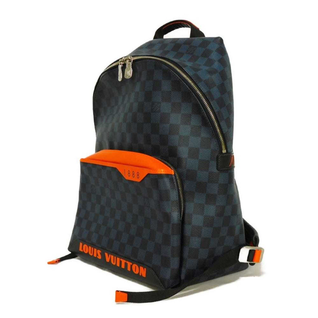 Louis Vuitton Damier Cobalt Navy Orange Damier Canvas Backpack