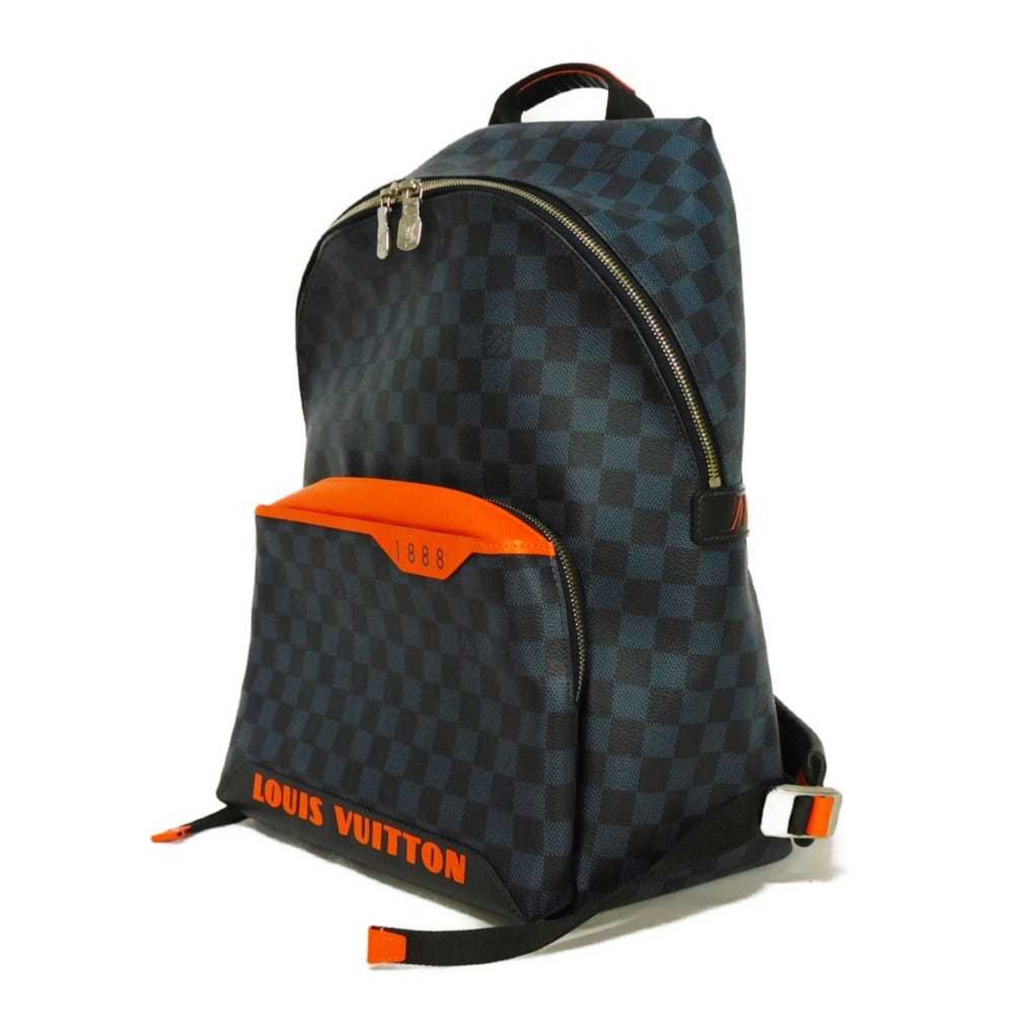 Louis Vuitton Damier Cobalt Navy Orange Damier Canvas Backpack