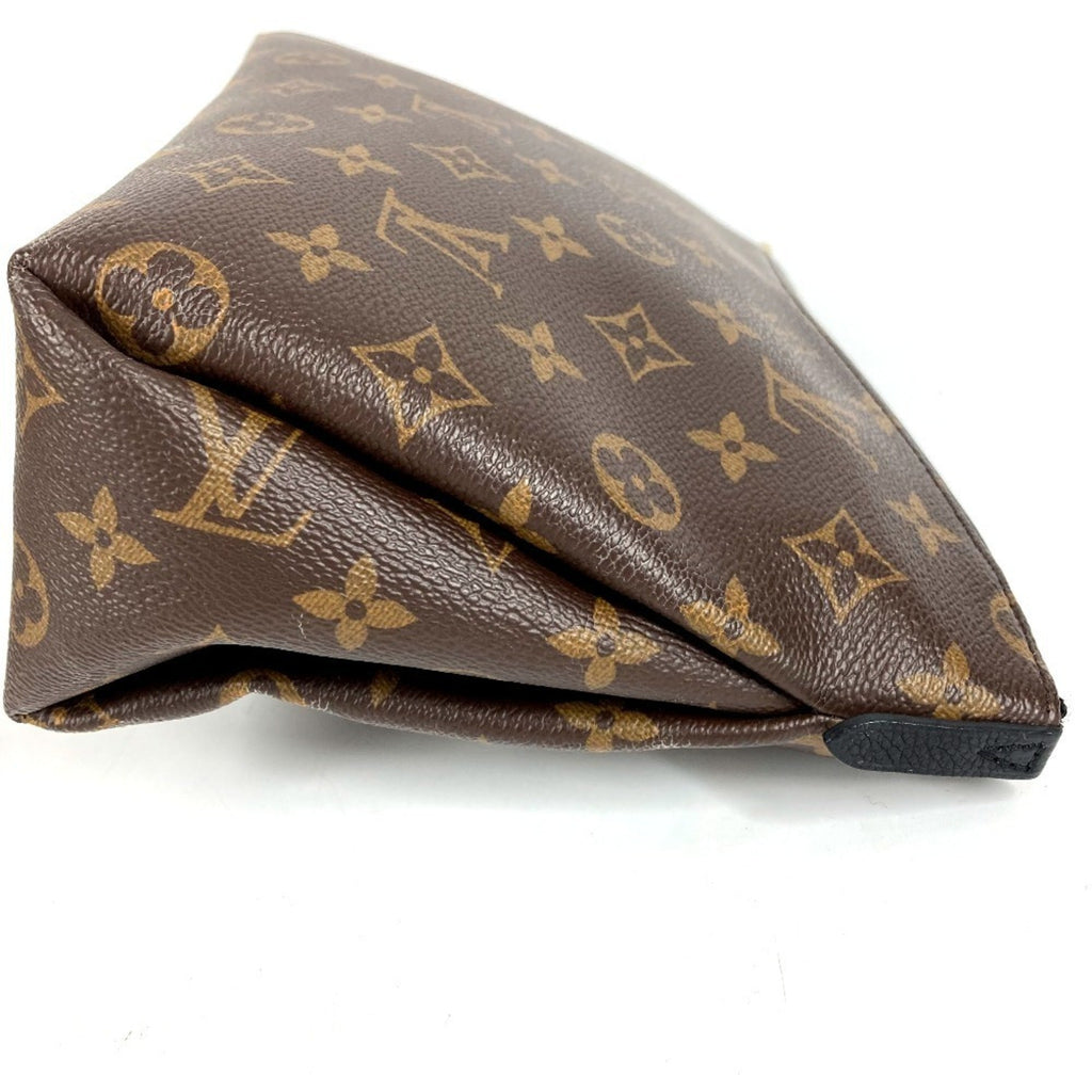 Louis Vuitton Black Brown Monogram Clutch Bag Pouch