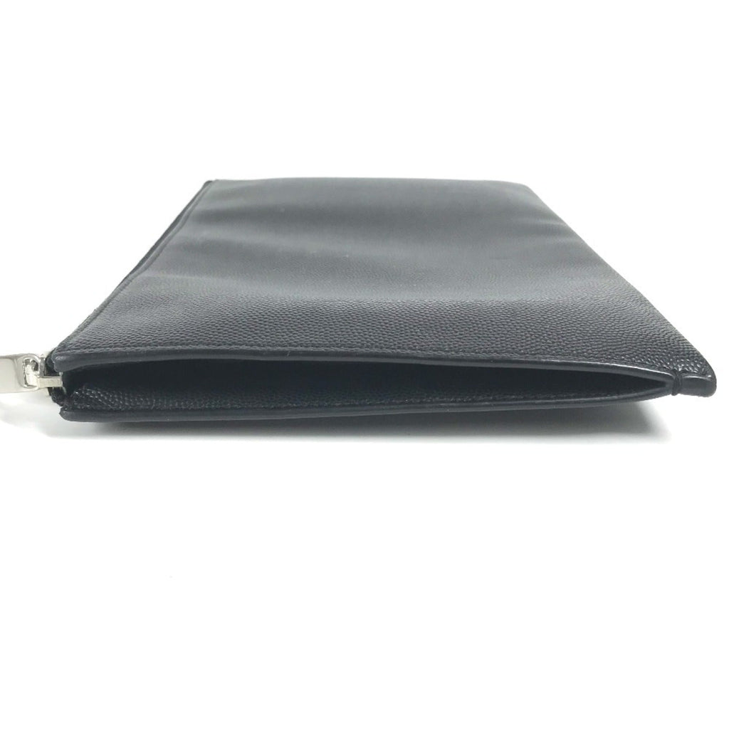 Saint Laurent Black Leather Clutch Bag Pouch (Pre-Owned)
