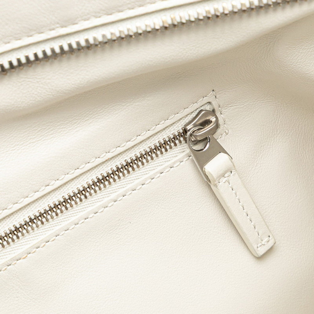 Bottega Veneta White Leather Handbag